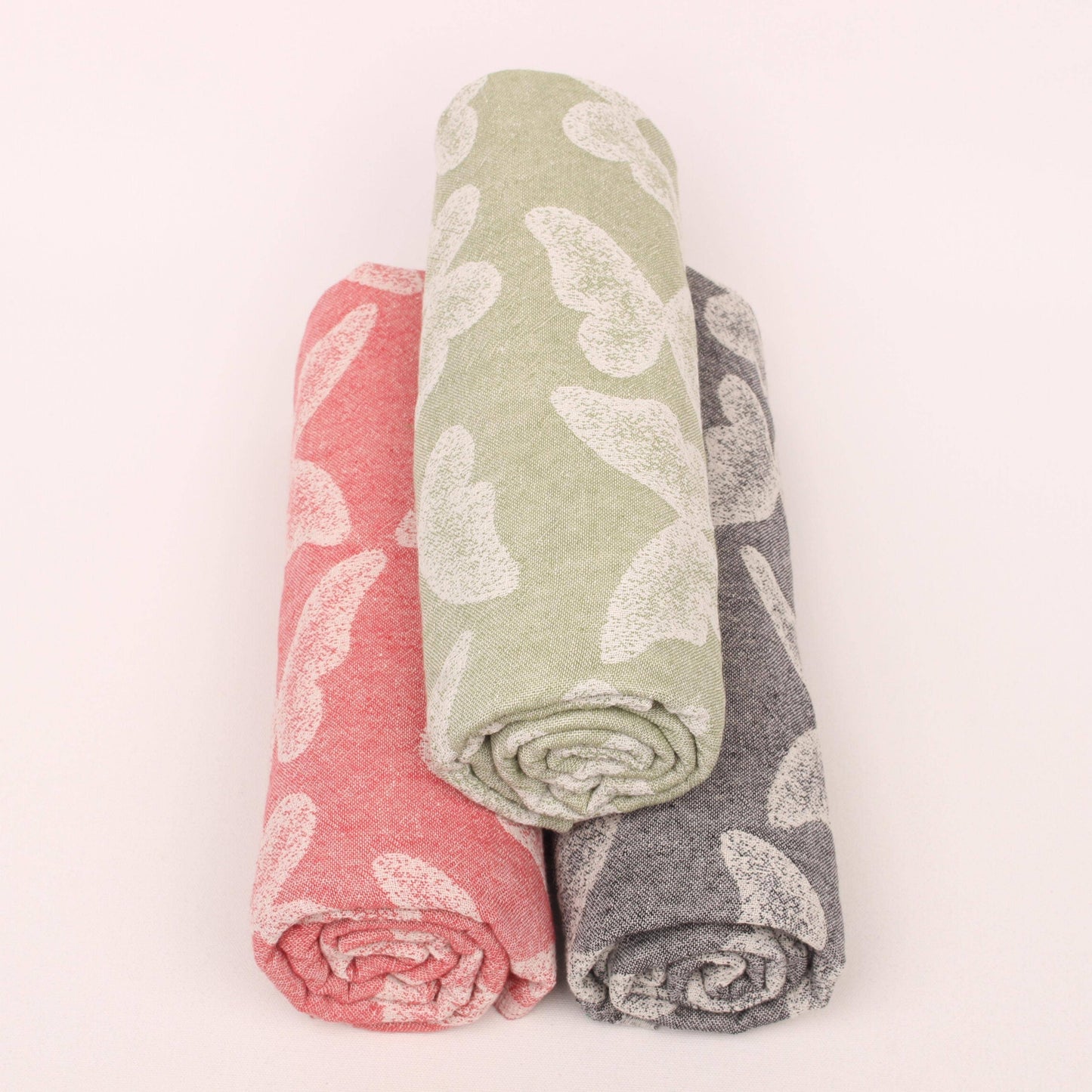 Butterfly Turkish Towels – Organic Cotton & Handmade: Green / Beach Towel