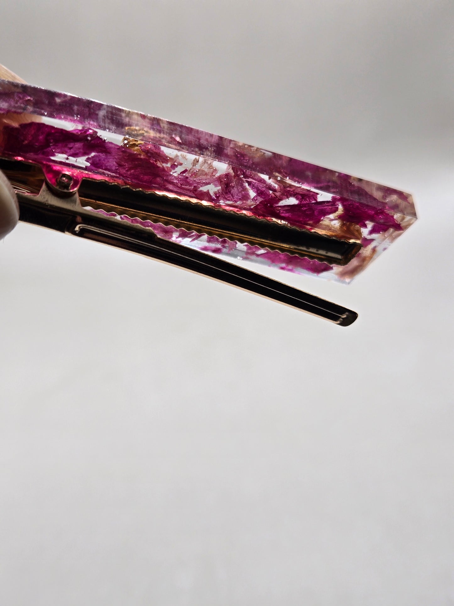 Pressed Flower Hair Clips, Botanical Resin Barrettes, Handmade Floral Hair Accessories