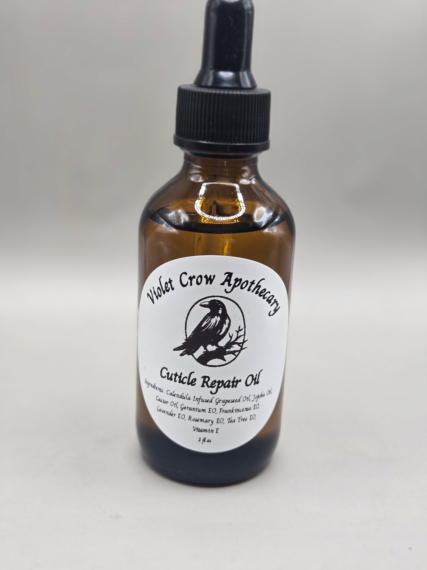 Herbal Cuticle Oil | Calendula Infused Nail & Skin Care | 2oz Dropper Bottle | Essential Oils | Dry Cuticle Repair | Clean Beauty