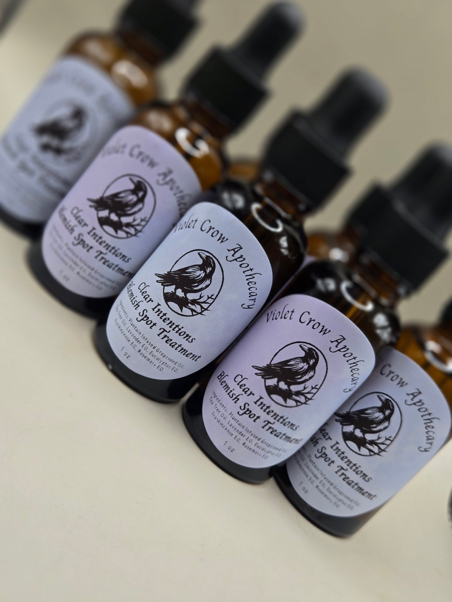 Clear Intentions Blemish Spot Treatment, Herbal Face Oil, Natural Skincare, Apothecary Skin Care, Targeted Spot Oil