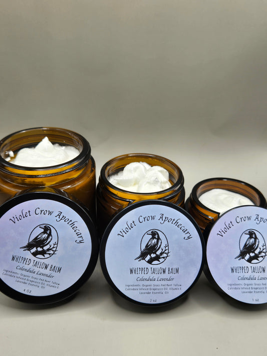 Calendula Whipped Tallow Balm – Grass-Fed Nourishing Face and Body Moisturizer