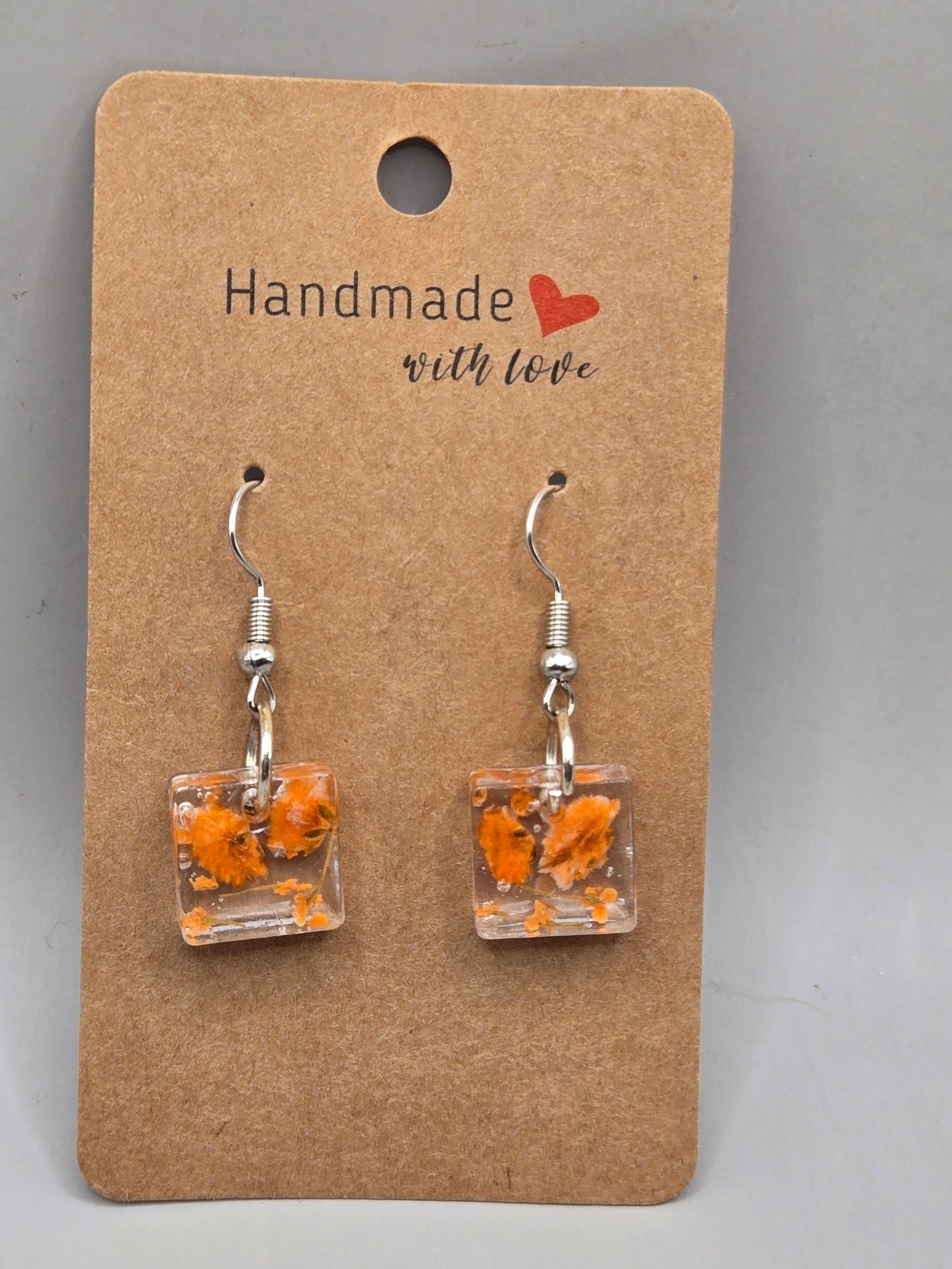 Tiny Botanical Resin Earrings
