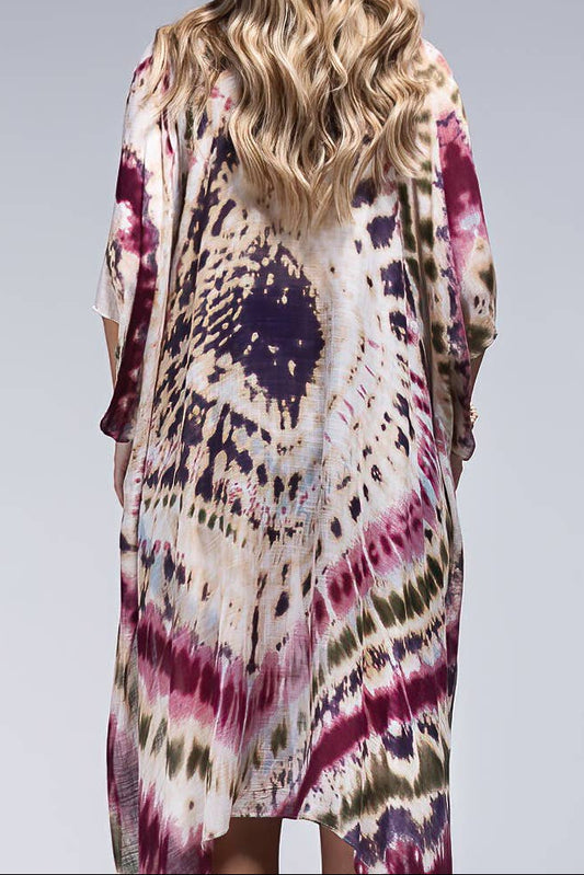 Tie-Dye Kimono: One Size Fits All
