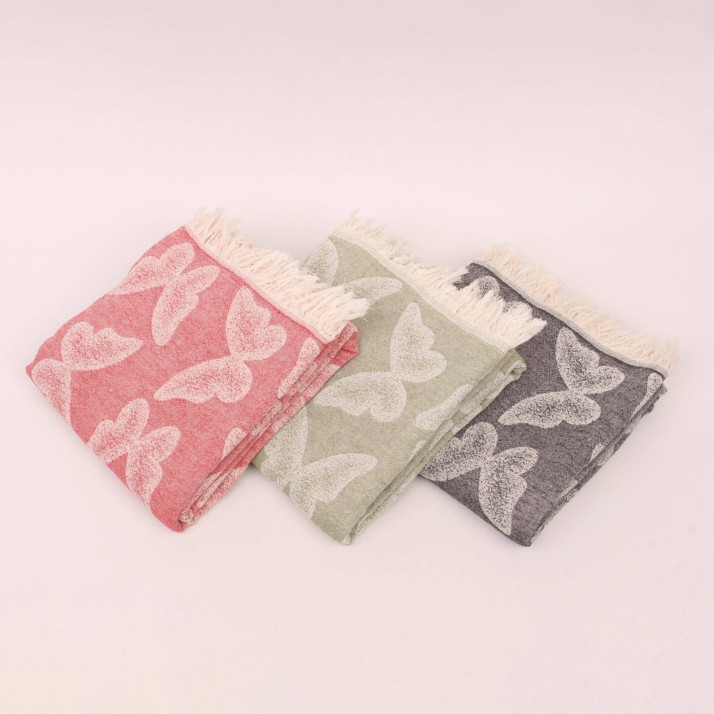 Butterfly Turkish Towels – Organic Cotton & Handmade: Green / Beach Towel