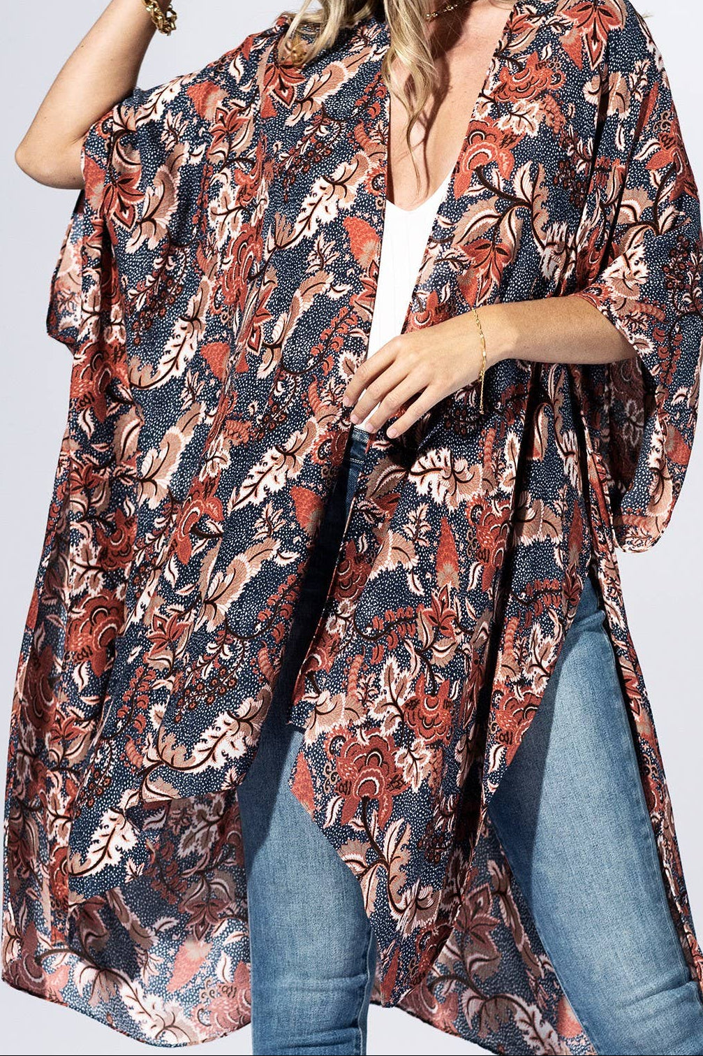 Meadow Floral Kimono Cover Up - One Size Fits All
