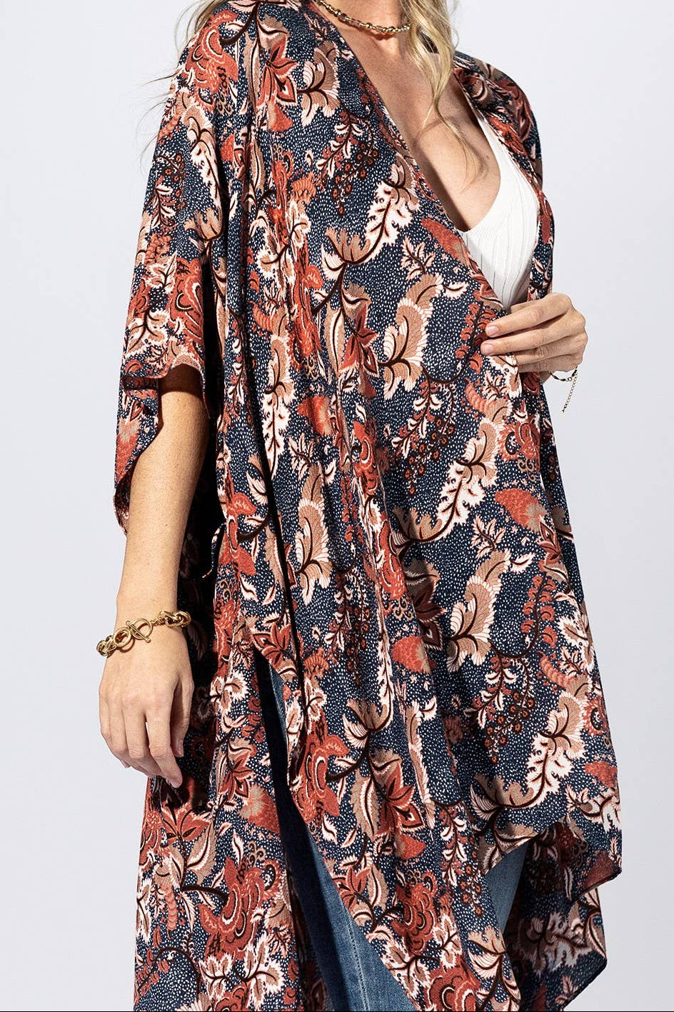 Meadow Floral Kimono Cover Up - One Size Fits All
