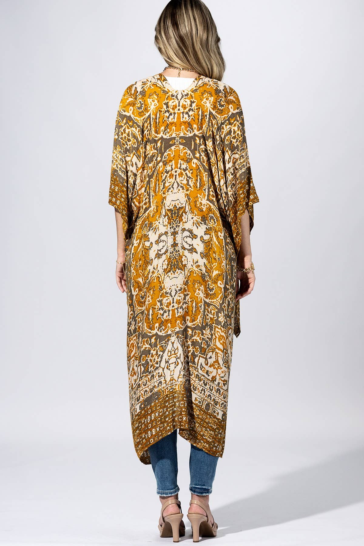 Golden Meadow Kimono: MUSTARD / 2 / One Size