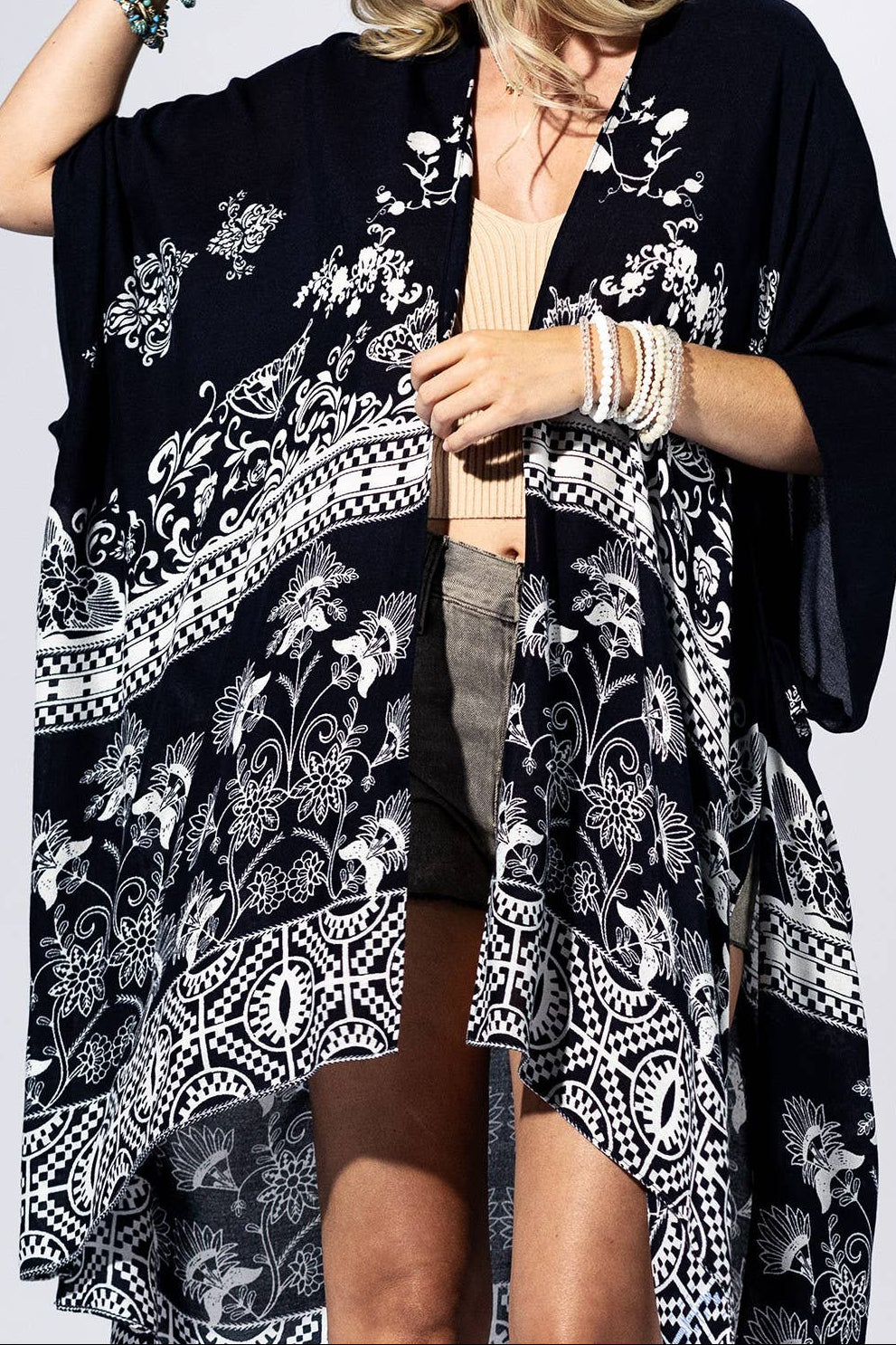 Noir Garden Kimono One Size Fits All