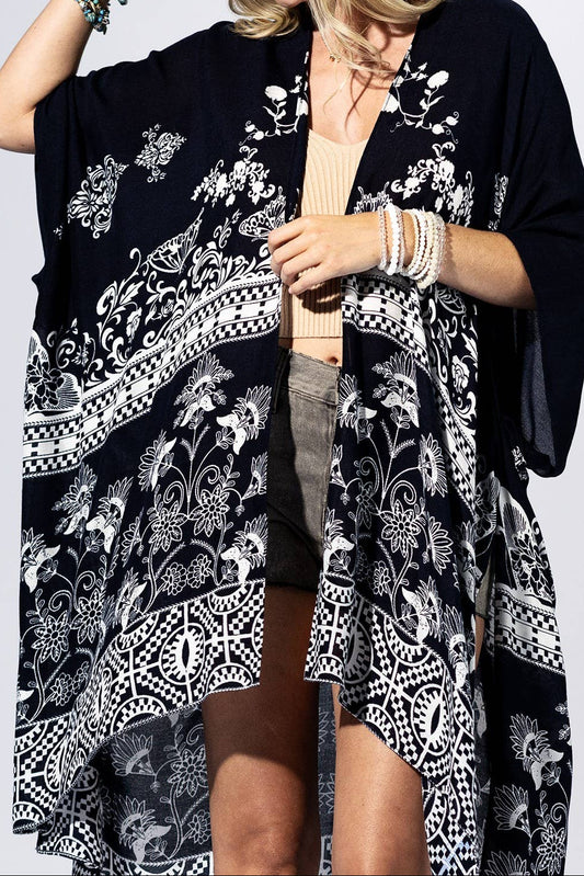 Noir Garden Kimono One Size Fits All