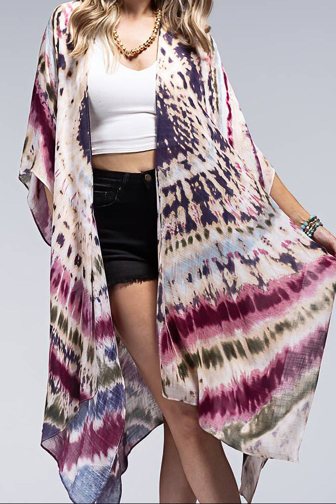 Tie-Dye Kimono: One Size Fits All