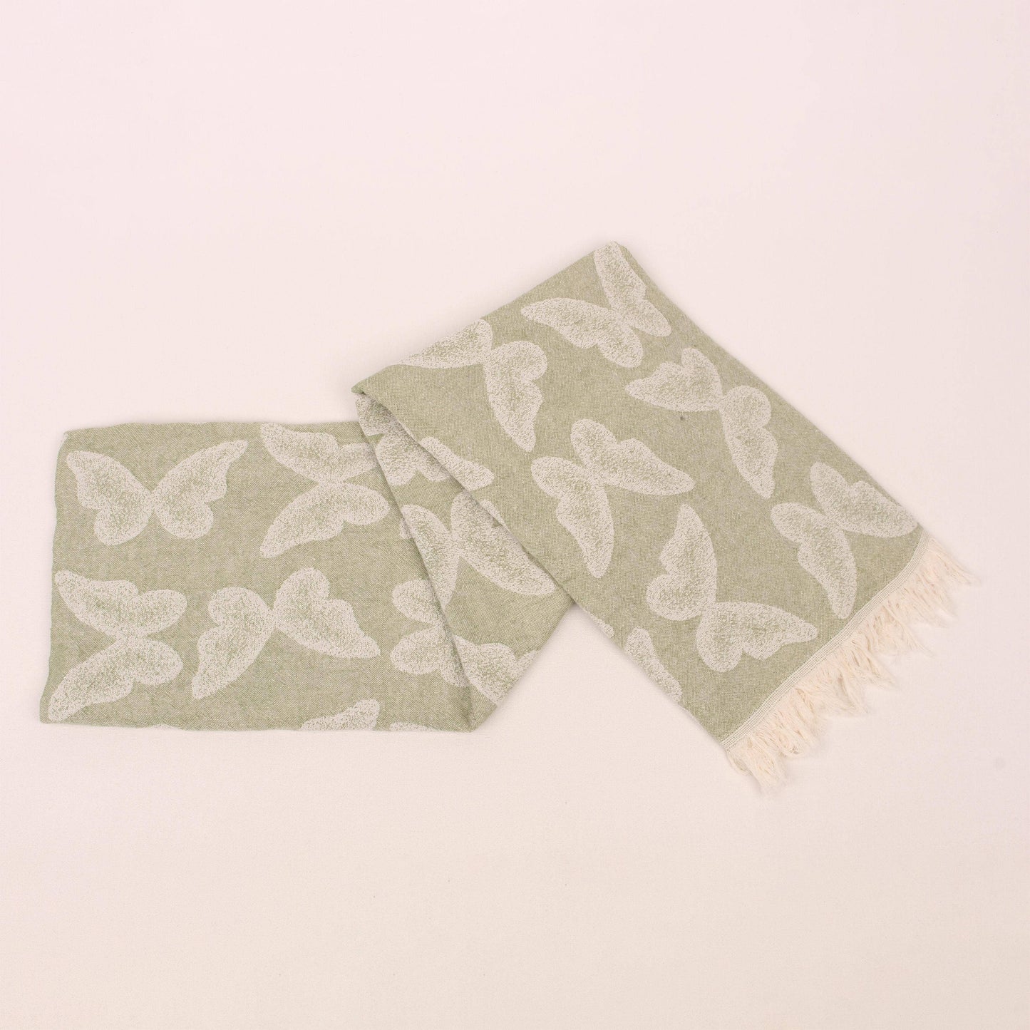 Butterfly Turkish Towels – Organic Cotton & Handmade: Green / Beach Towel