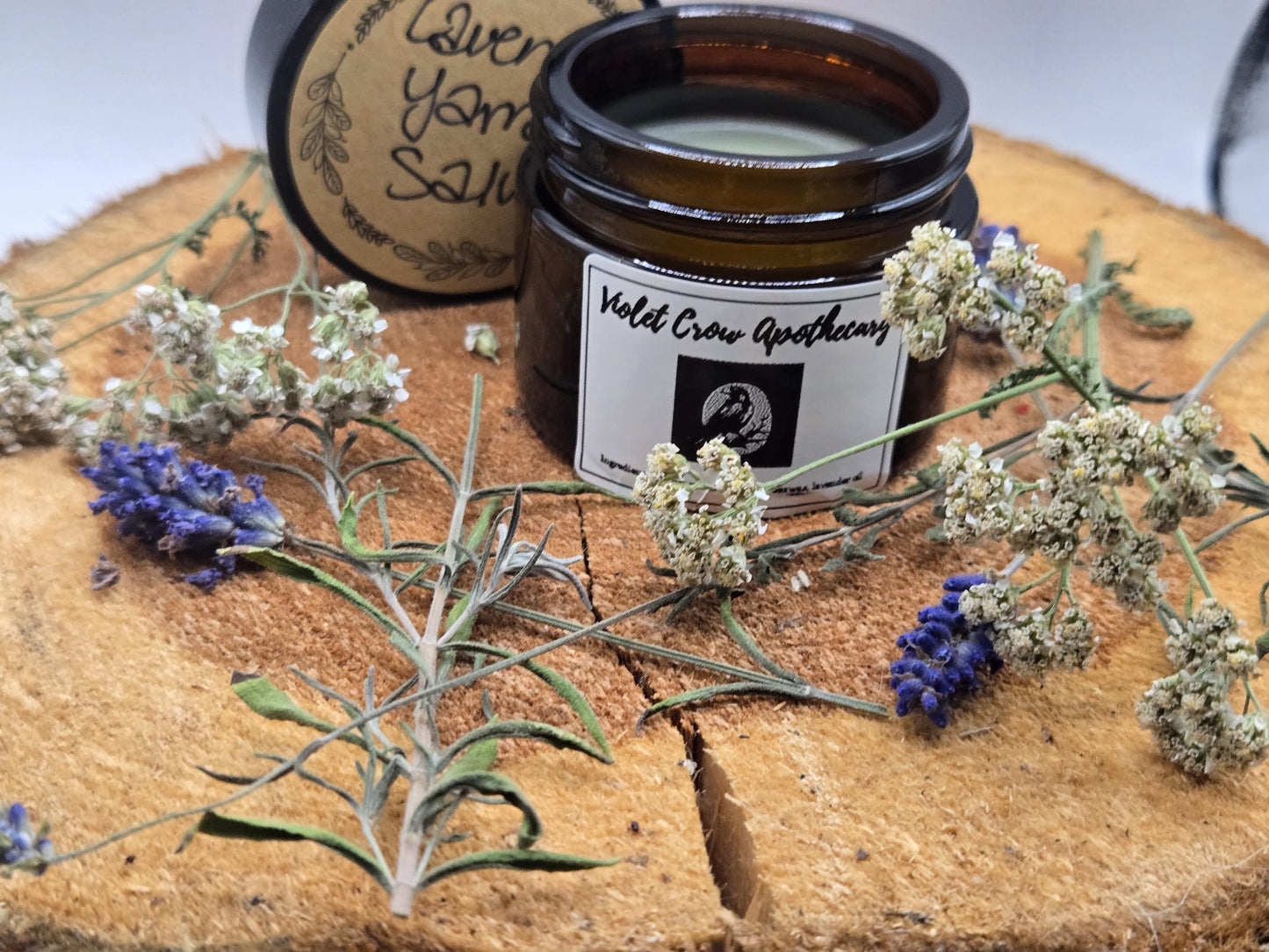 Yarrow Healing Salve – All-Natural Herbal Skin Balm | Homegrown Botanicals, Grapeseed Oil & Beeswax