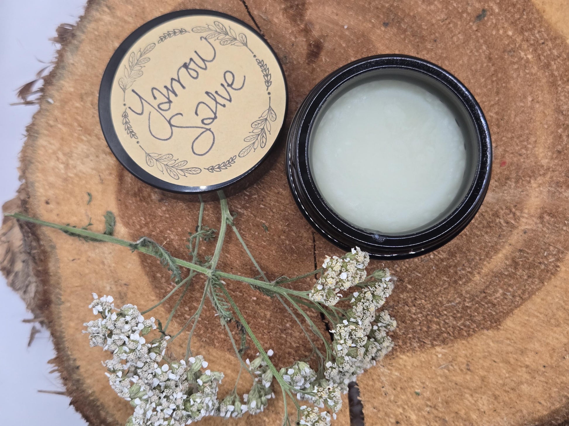 Yarrow Healing Salve – All-Natural Herbal Skin Balm | Homegrown Botanicals, Grapeseed Oil & Beeswax