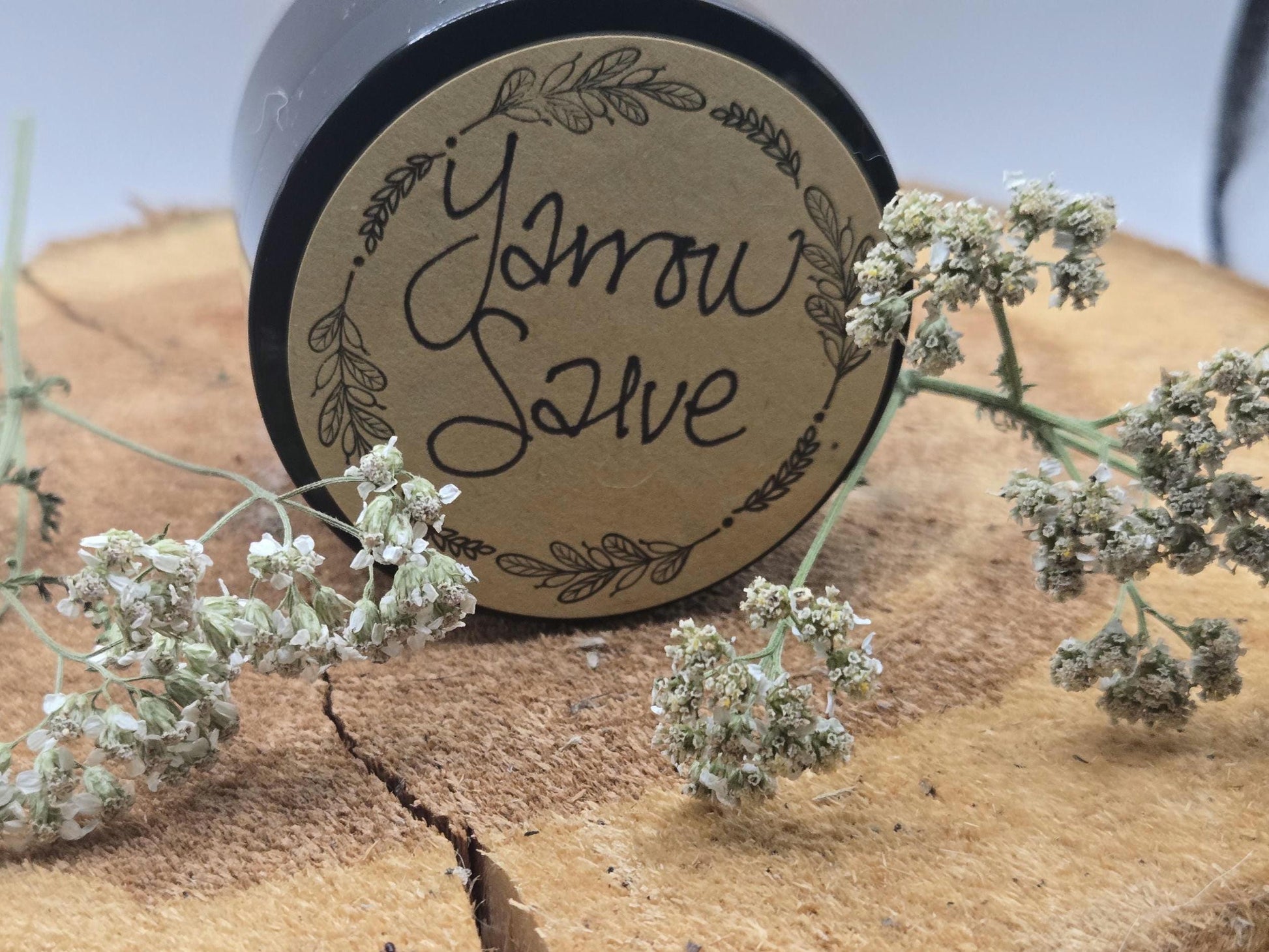 Yarrow Healing Salve – All-Natural Herbal Skin Balm | Homegrown Botanicals, Grapeseed Oil & Beeswax