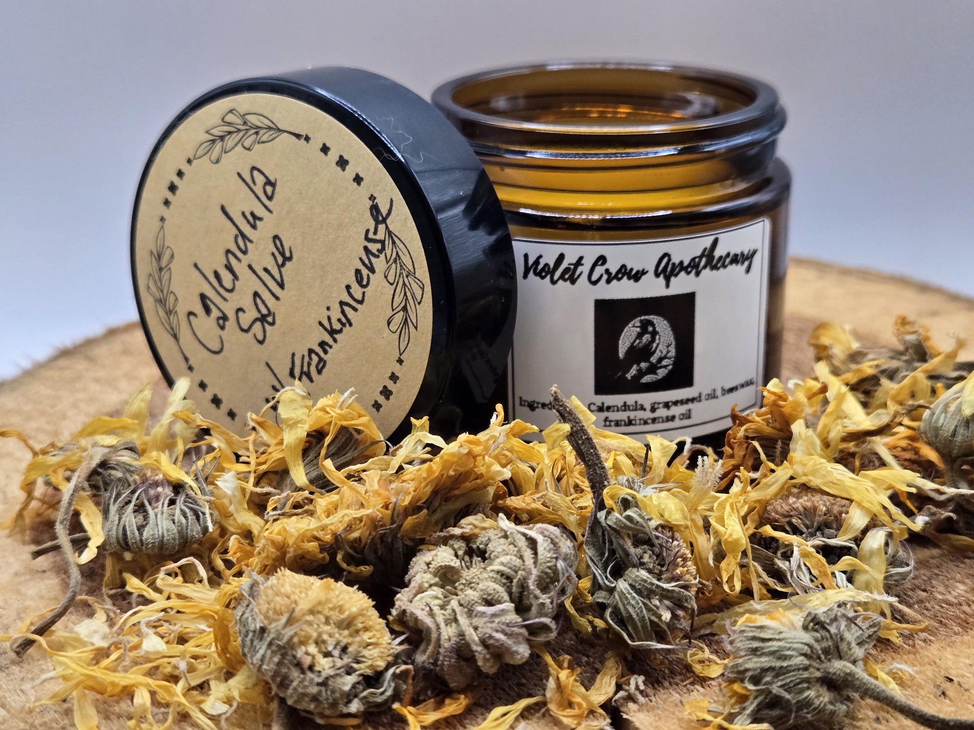 Calendula Frankincense Salve: Calendula Infused, Organic Beeswax