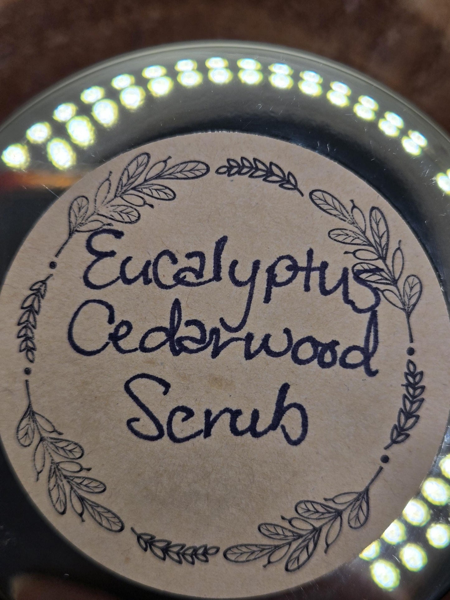Eucalyptus Cedarwood Sugar Scrub – Natural Exfoliant with Argan & Sweet Almond Oil