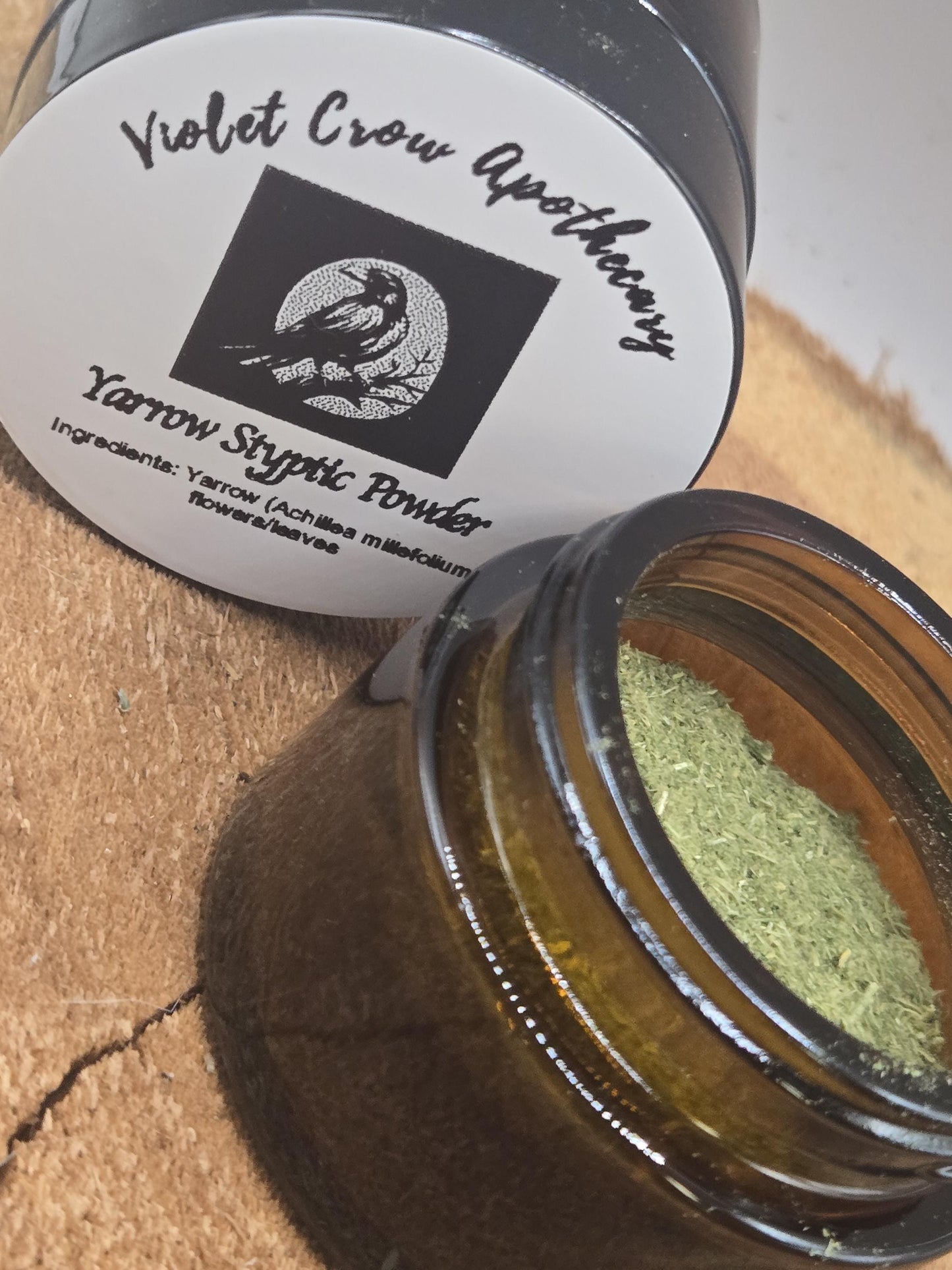 Organic Ground Yarrow, Herbal Styptic Powder