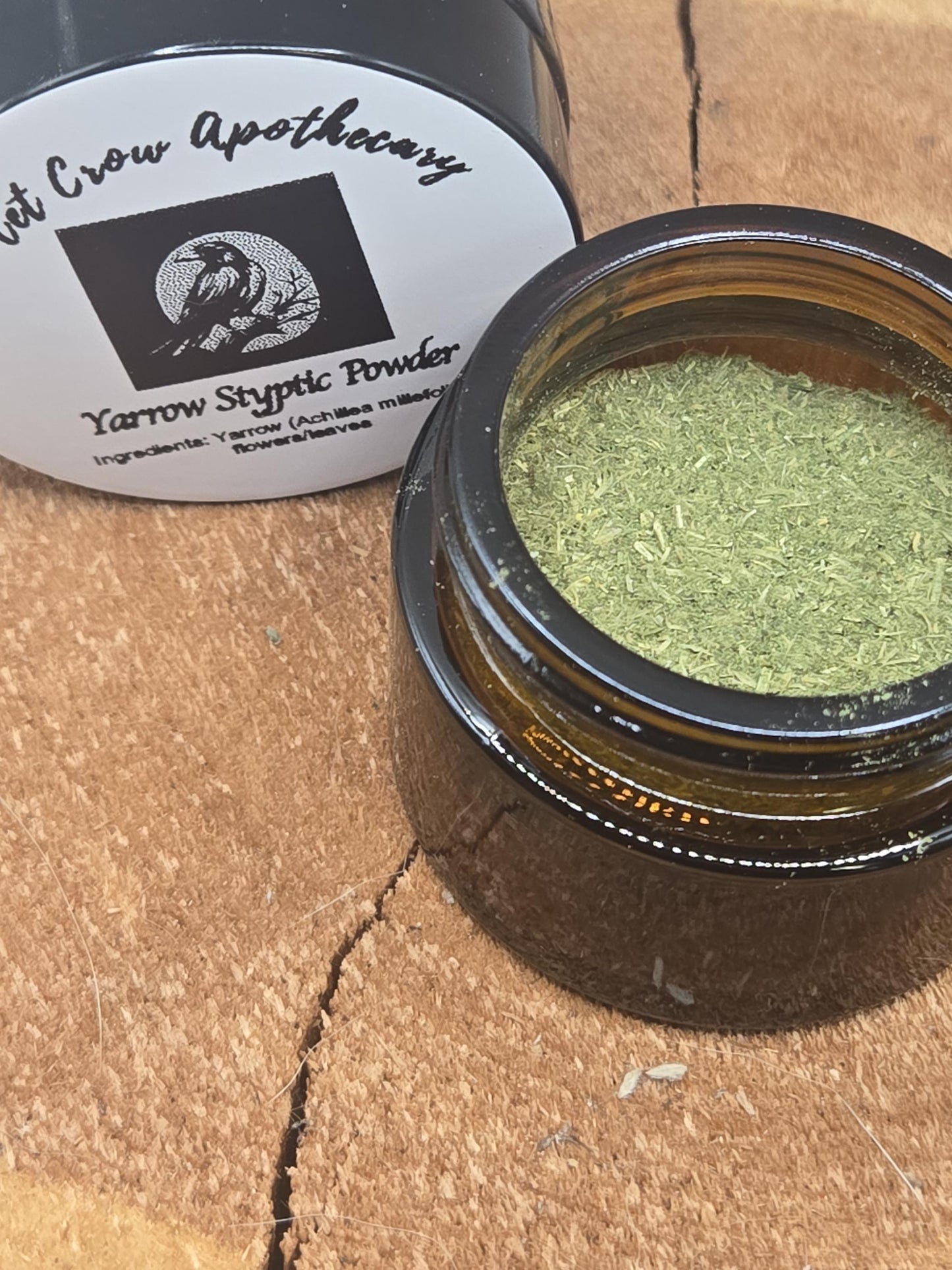Organic Ground Yarrow, Herbal Styptic Powder