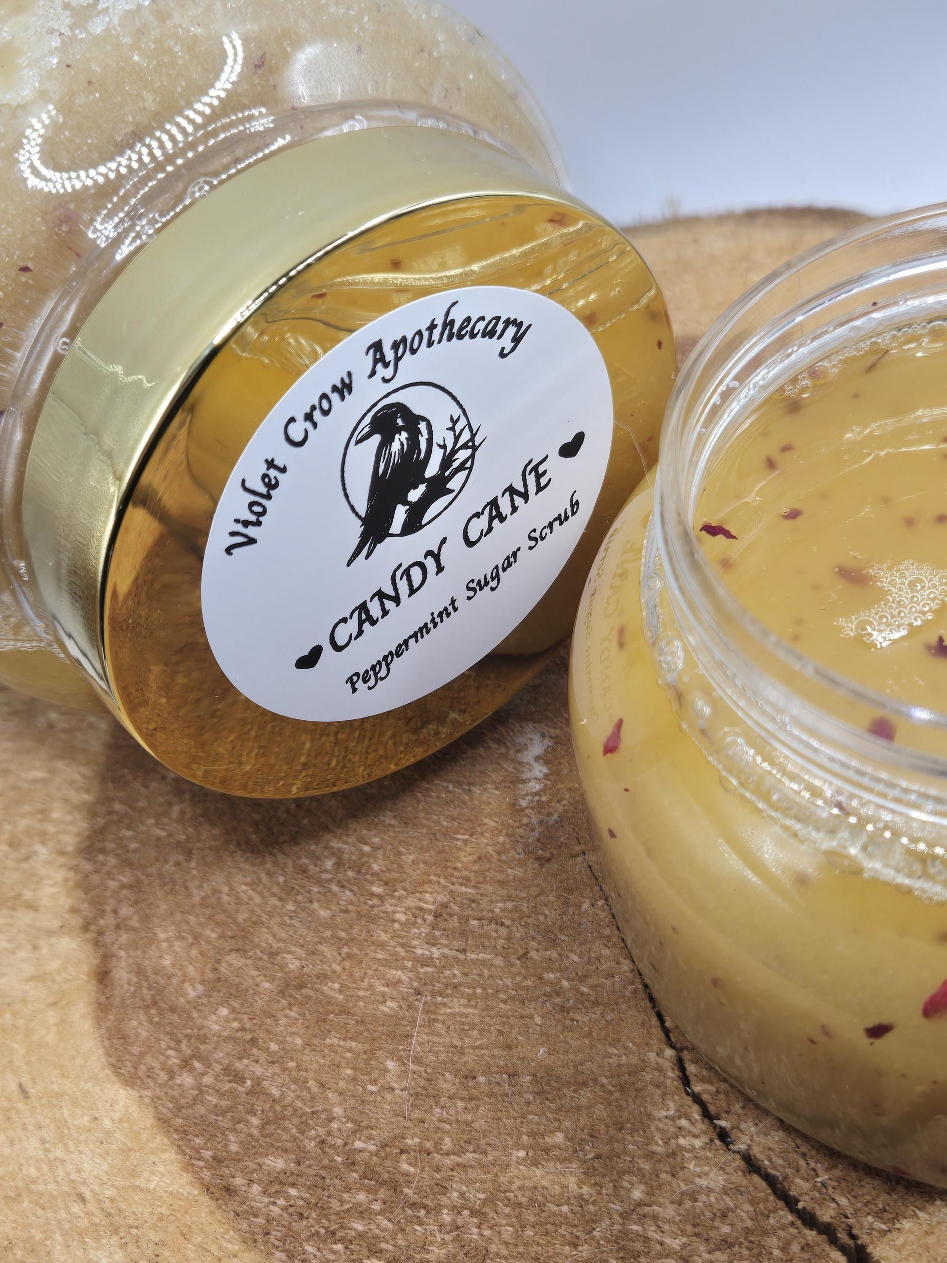 Candy Cane Sugar Scrub | Natural Peppermint Exfoliating Skincare (8oz)
