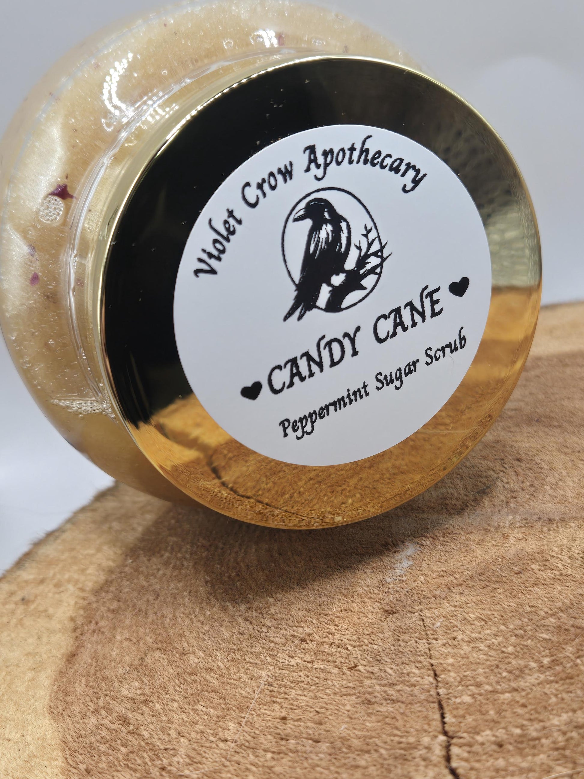 Candy Cane Sugar Scrub | Natural Peppermint Exfoliating Skincare (8oz)