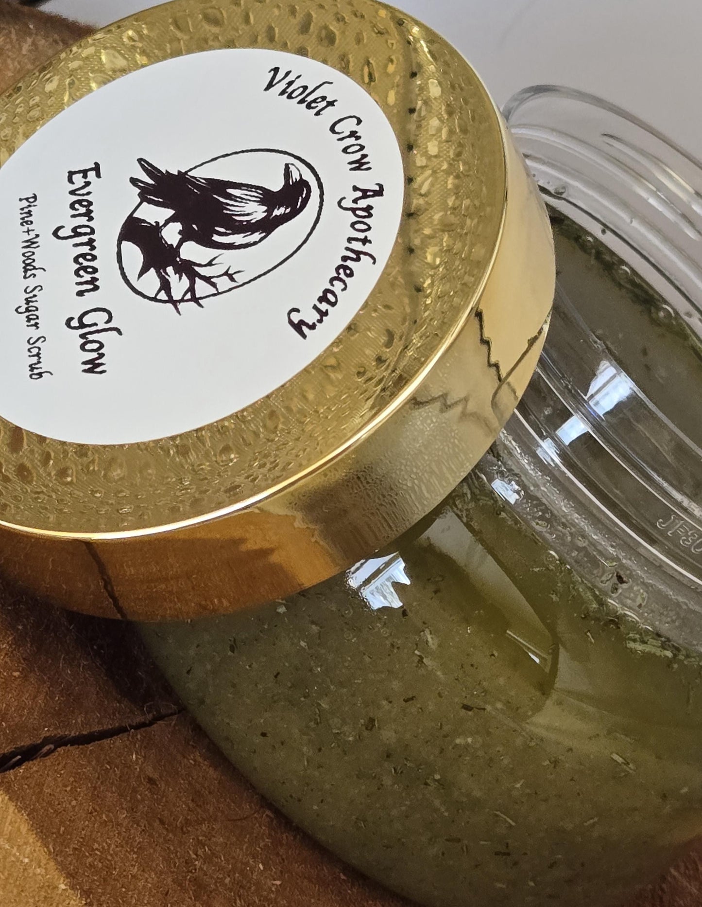 Evergreen Glow Sugar Scrub | Pine & Rosemary, Organic Exfoliating Body Scrub