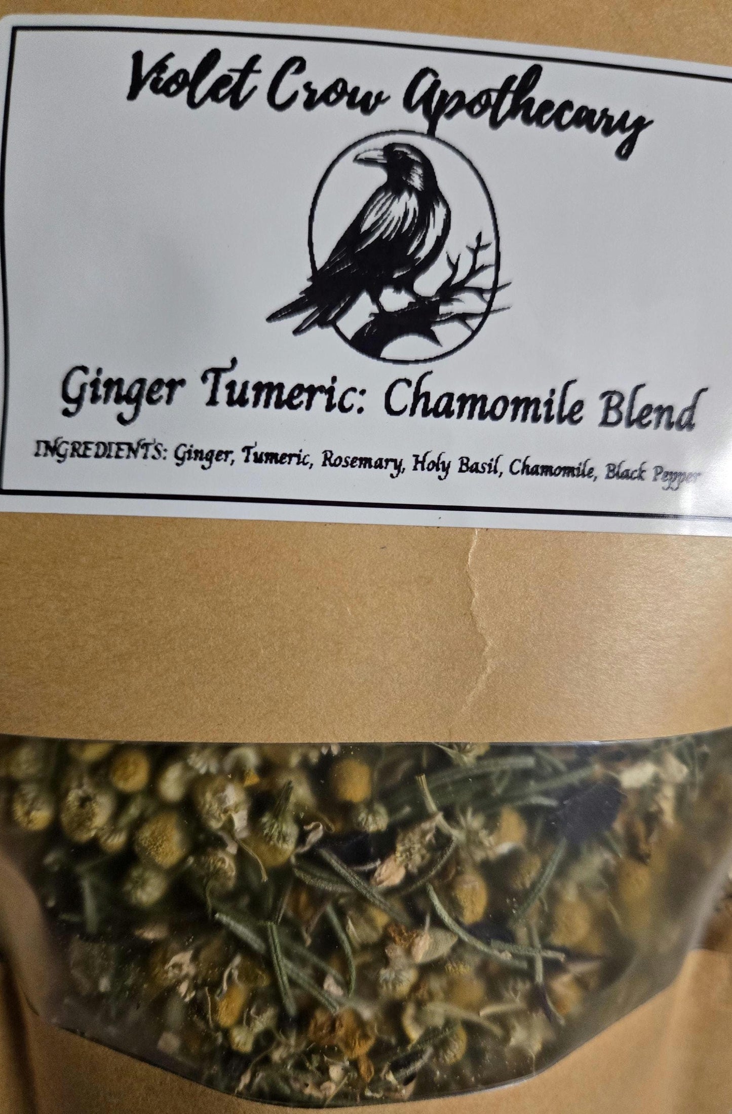 Spiced Herbal Wellness Tea Blend | Ginger, Turmeric, Holy Basil, Rosemary (2oz)