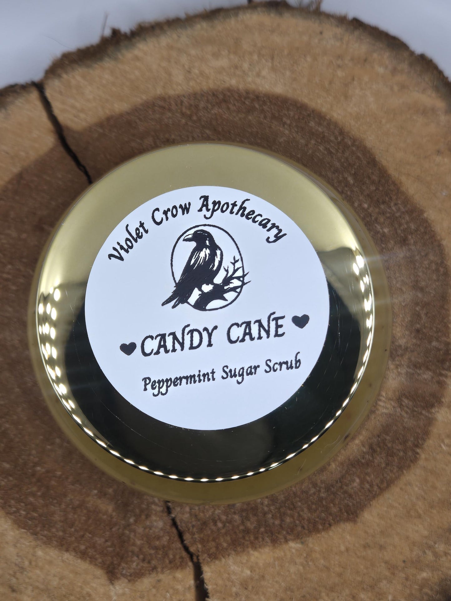Candy Cane Sugar Scrub | Natural Peppermint Exfoliating Skincare (8oz)