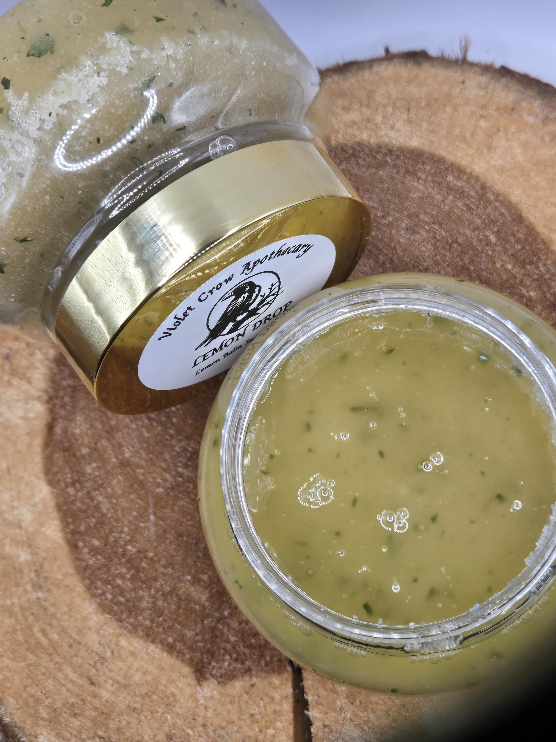 Lemon Balm Sugar Scrub | Exfoliating Citrus Body Scrub, Natural Skincare (8oz)
