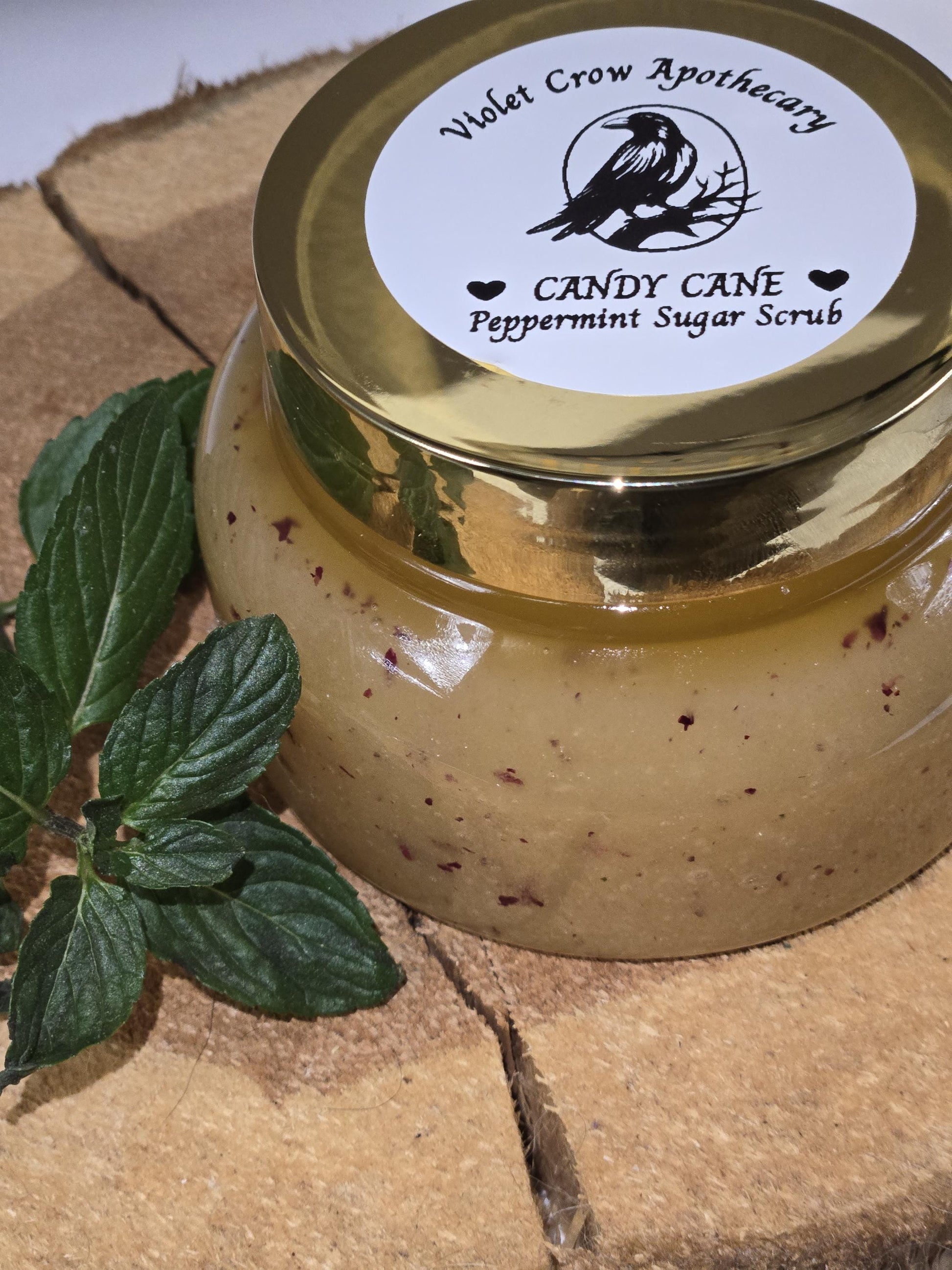 Candy Cane Sugar Scrub | Natural Peppermint Exfoliating Skincare (8oz)