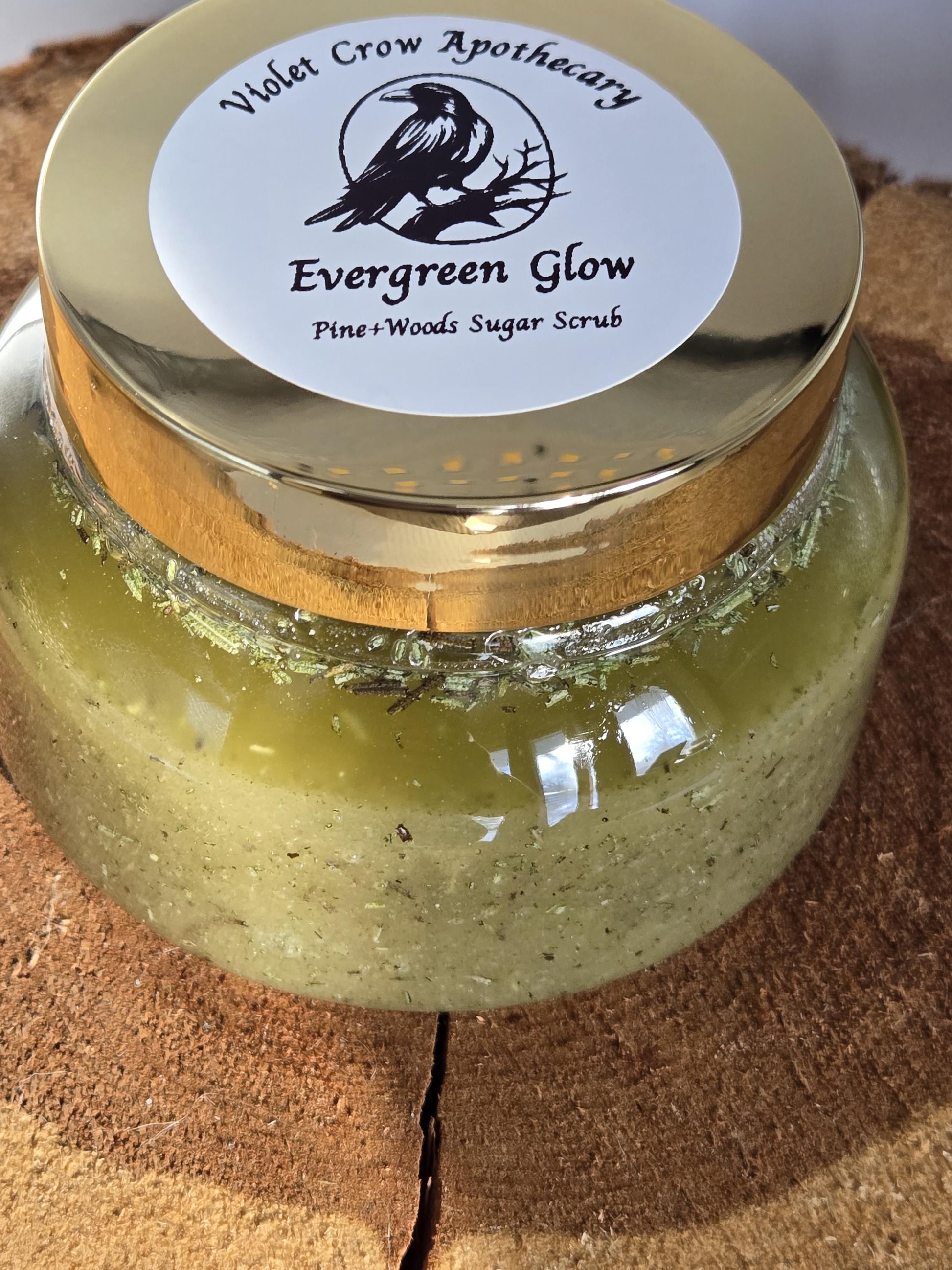 Evergreen Glow Sugar Scrub | Pine & Rosemary, Organic Exfoliating Body Scrub