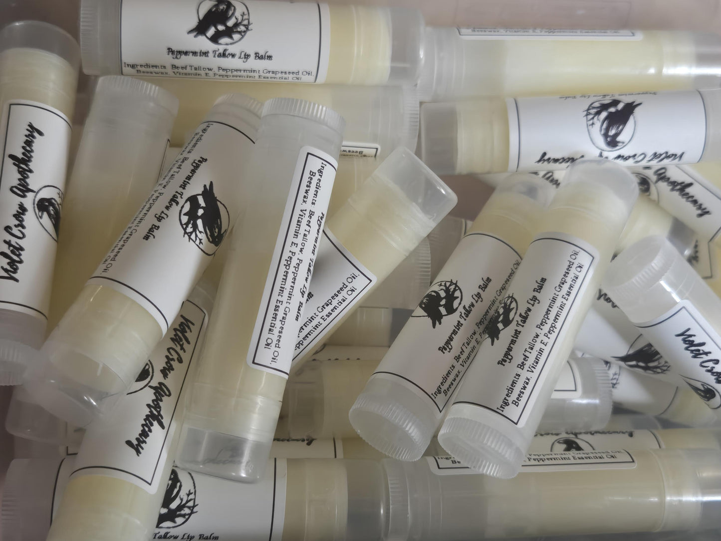 Peppermint Tallow Lip Balm | Natural Beeswax, Vitamin E (1oz Jar or Tube)