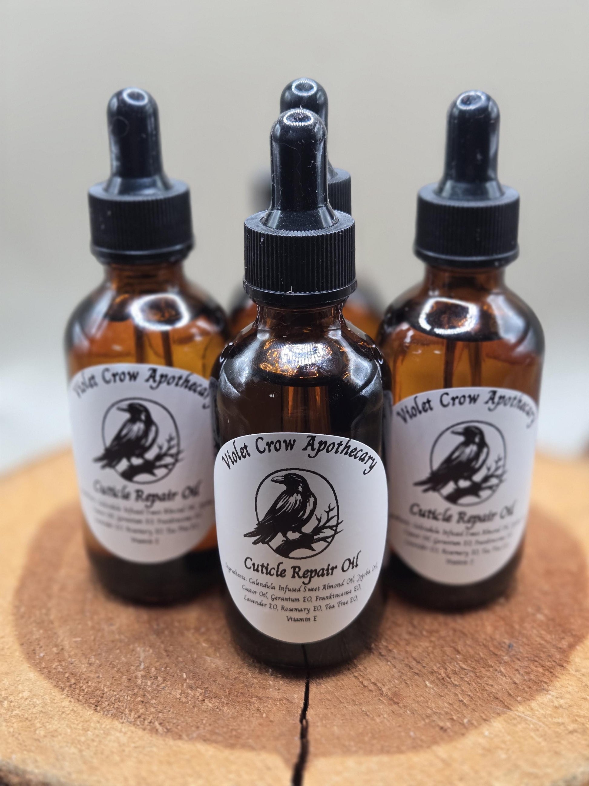 Herbal Cuticle Oil | Calendula Infused Nail & Skin Care | 2oz Dropper Bottle | Essential Oils | Dry Cuticle Repair | Clean Beauty