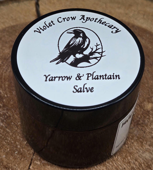 Yarrow Plantain Salve: Herbal Skin Healing Balm