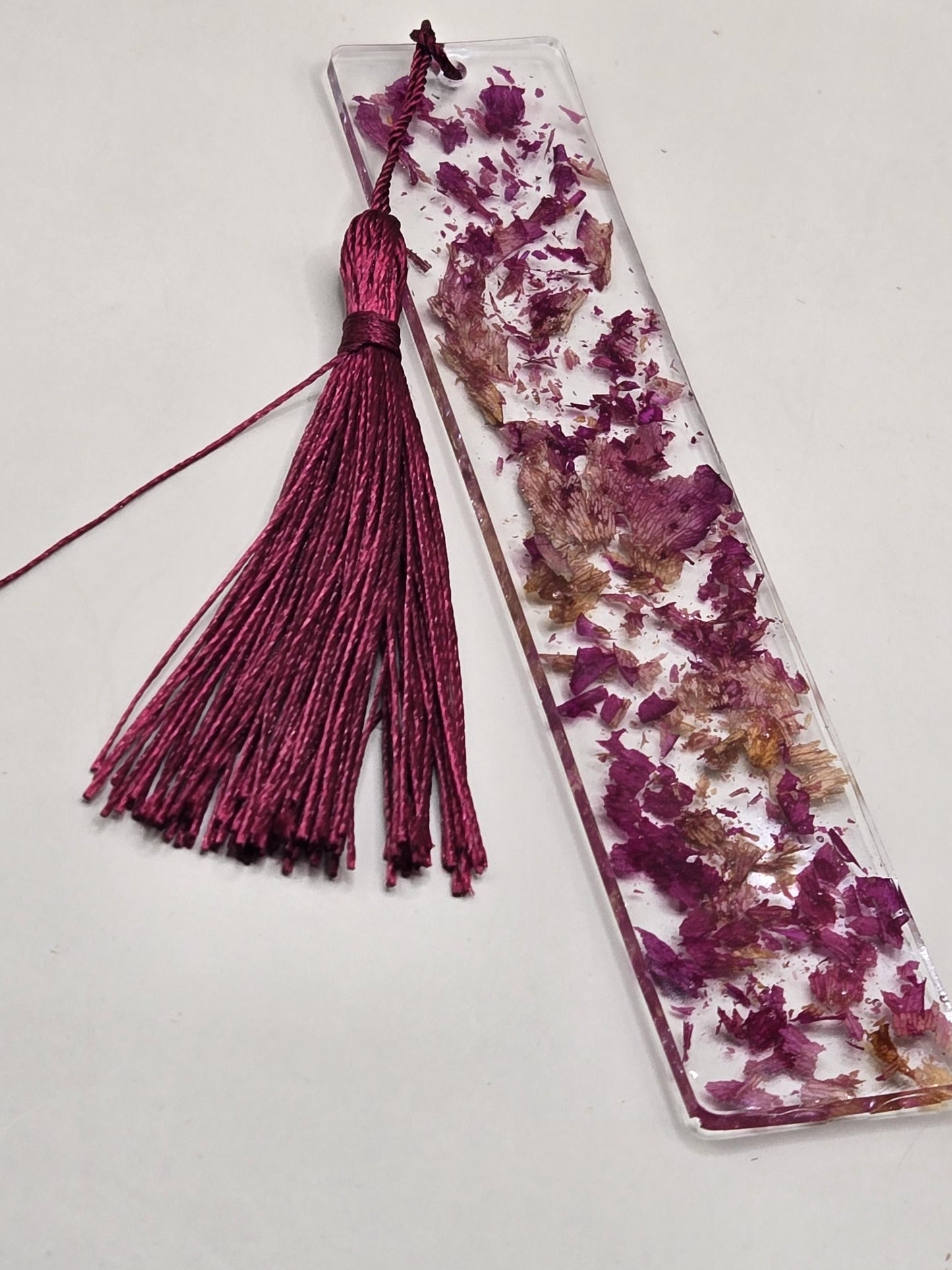 Pressed Flower Resin Bookmark – Handmade Botanical Gift