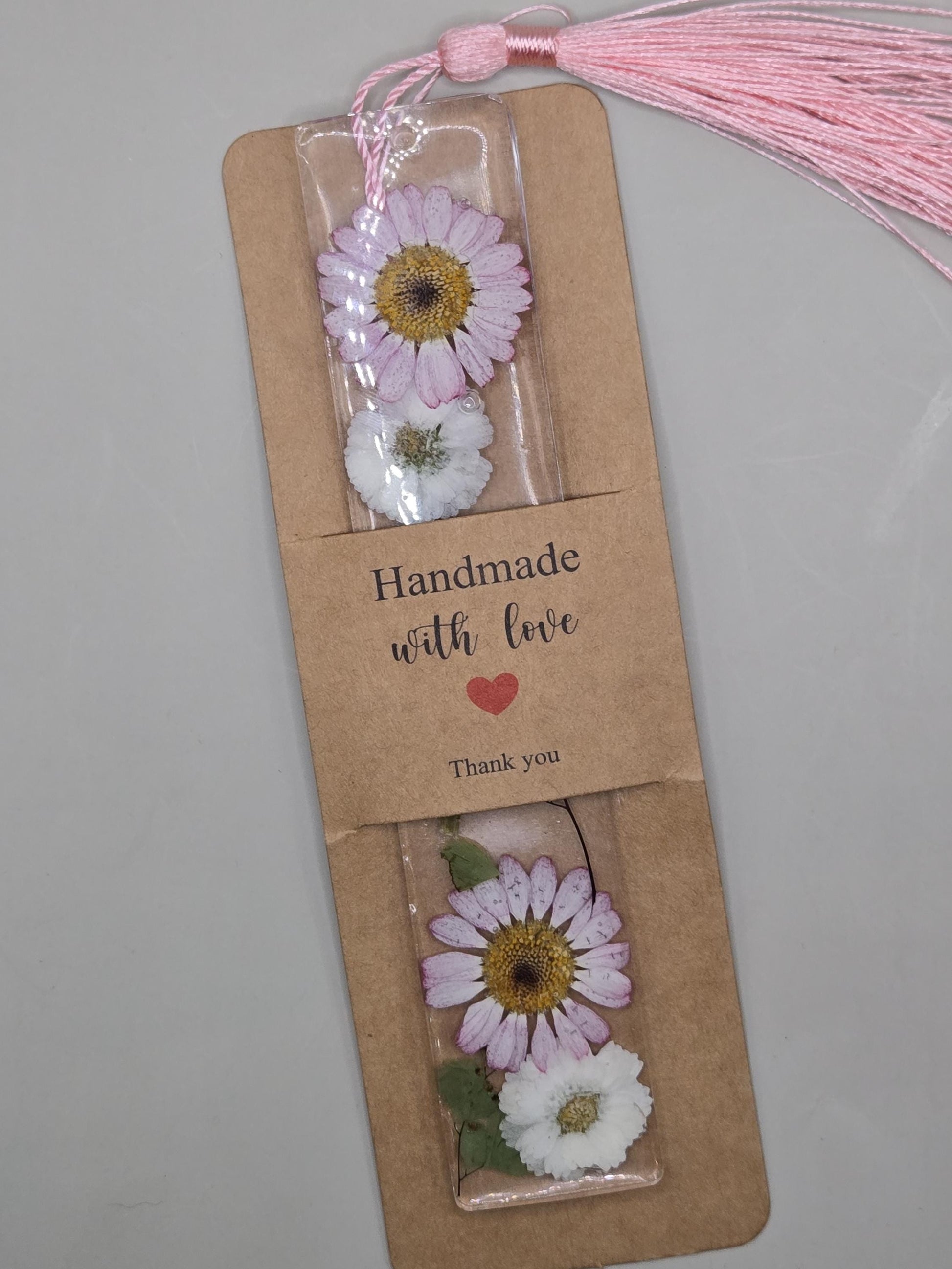 Pressed Flower Resin Bookmark – Handmade Botanical Gift