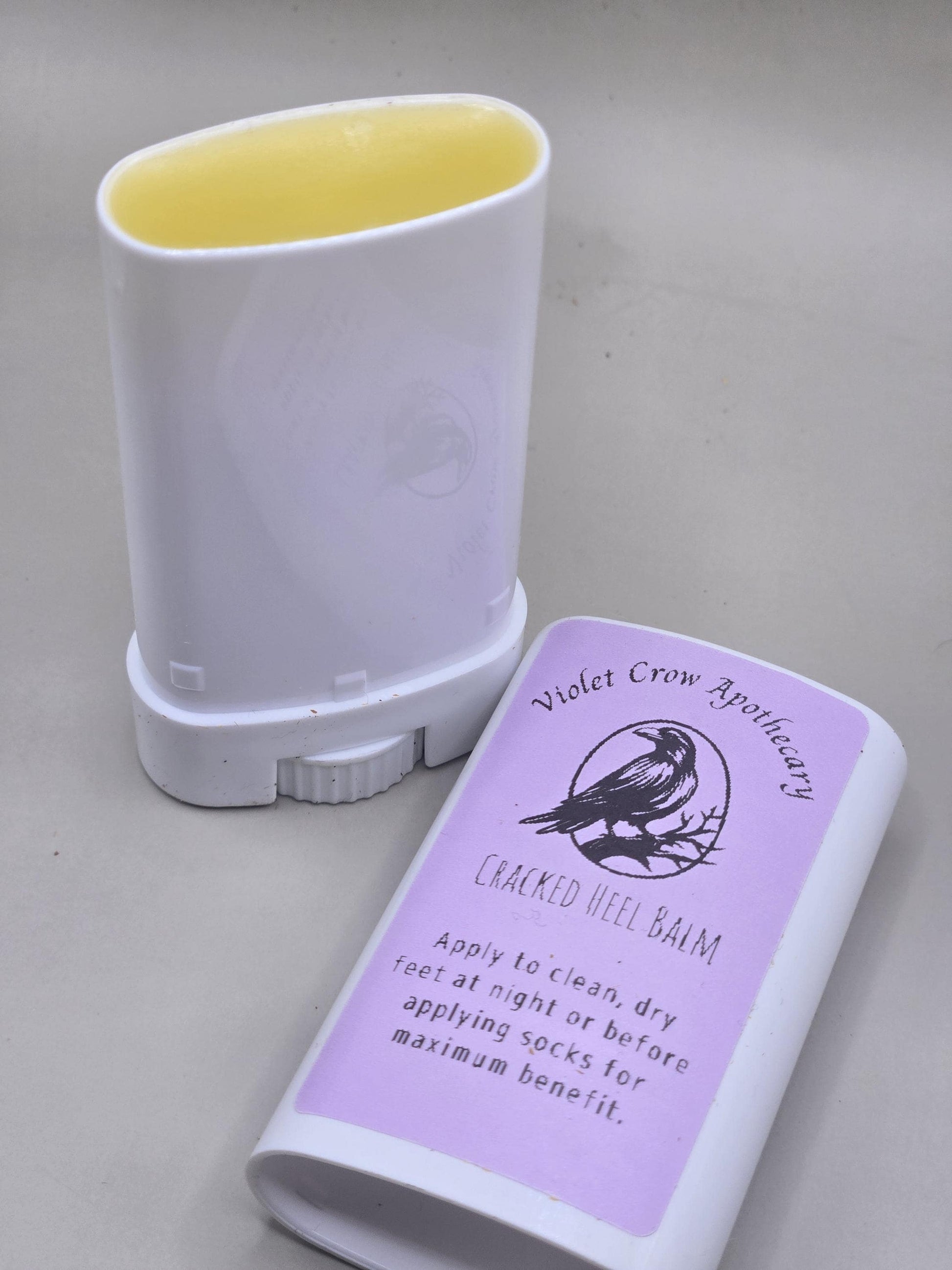 Herbal Cracked Heel Balm | Beeswax, Shea Butter | 2oz Jar/15ml Stick
