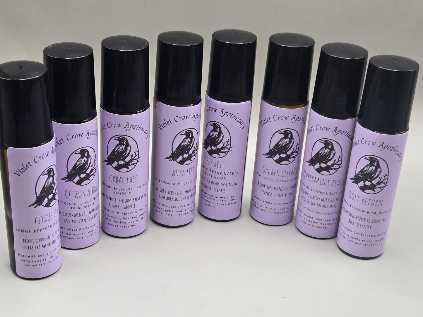 Essential Oil Roller Collection – Botanical Aromatherapy Blends for Energy, Calm, Focus & Ritual | 10ml Roll-Ons