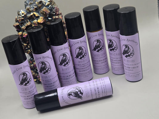 Essential Oil Roller Collection – Botanical Aromatherapy Blends for Energy, Calm, Focus & Ritual | 10ml Roll-Ons