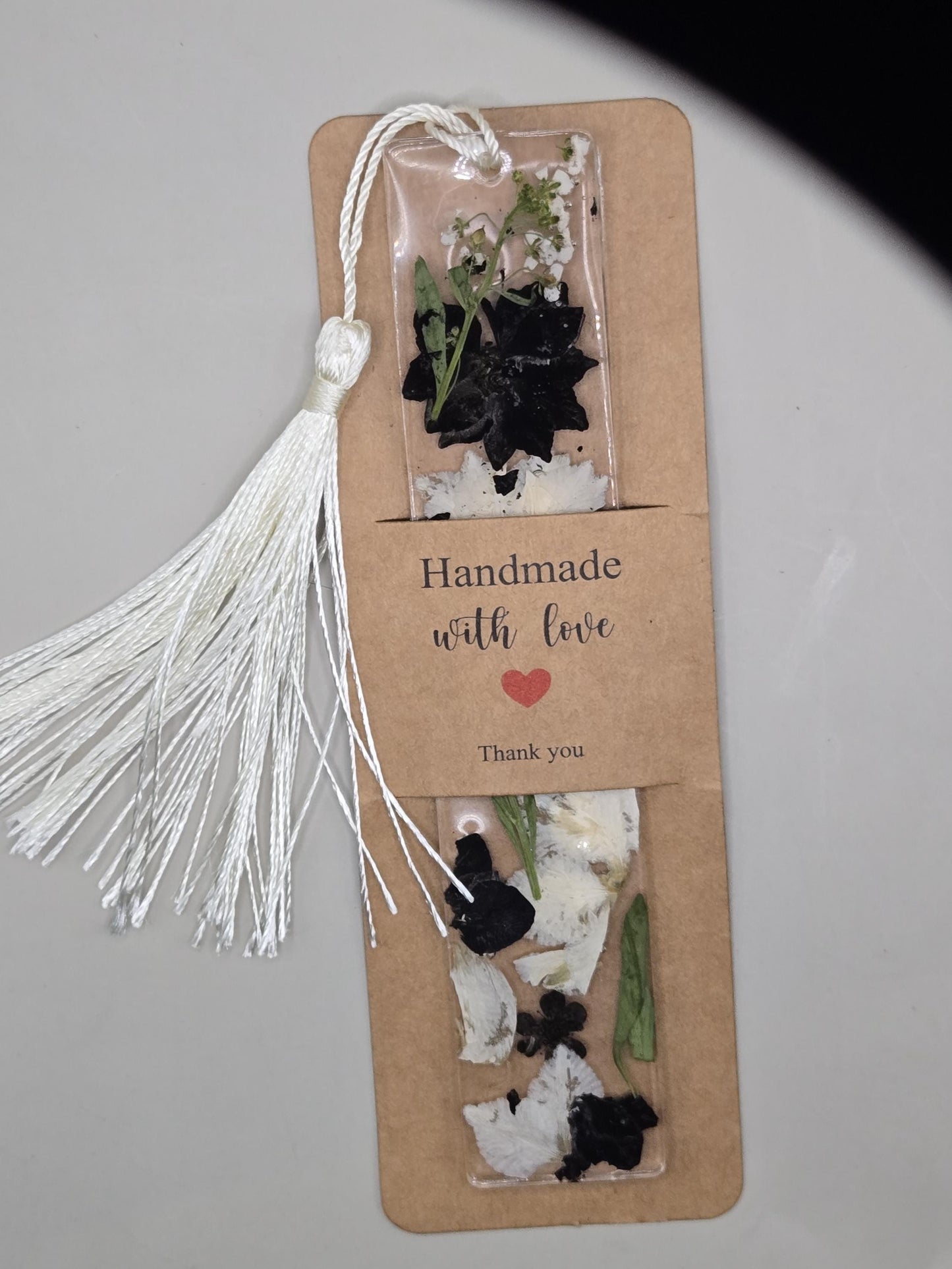 Pressed Flower Resin Bookmark – Handmade Botanical Gift