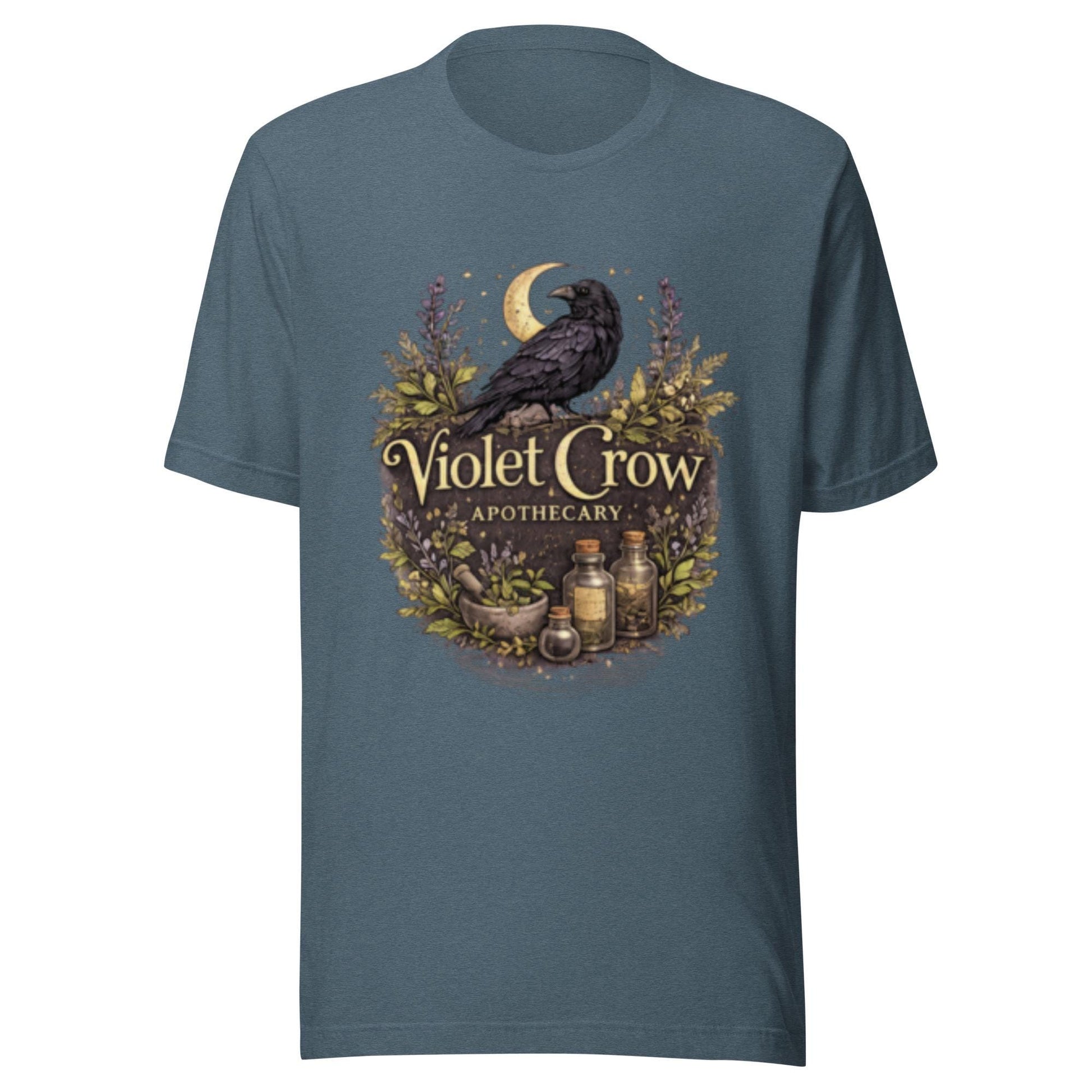 Violet Crow Apothecary Signature Tee - Botanical Crow Design