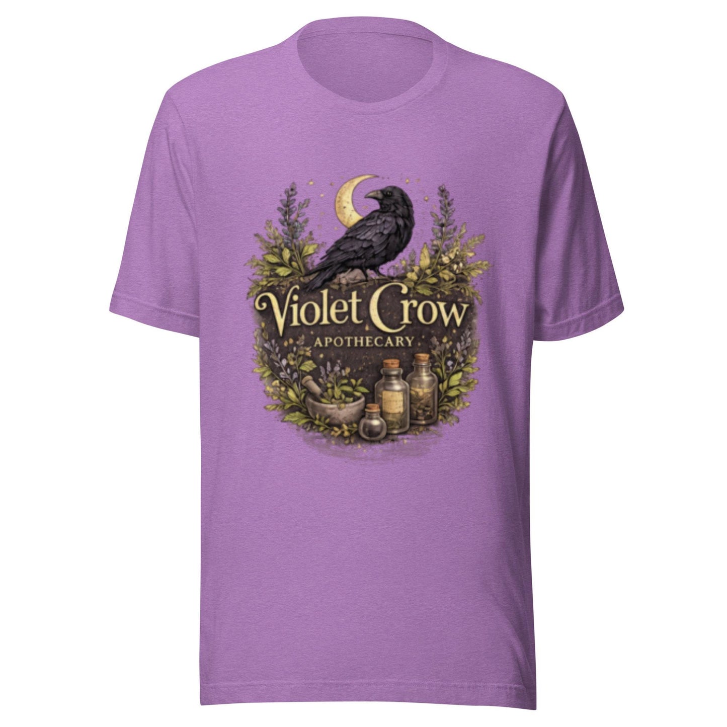 Violet Crow Apothecary Signature Tee - Botanical Crow Design
