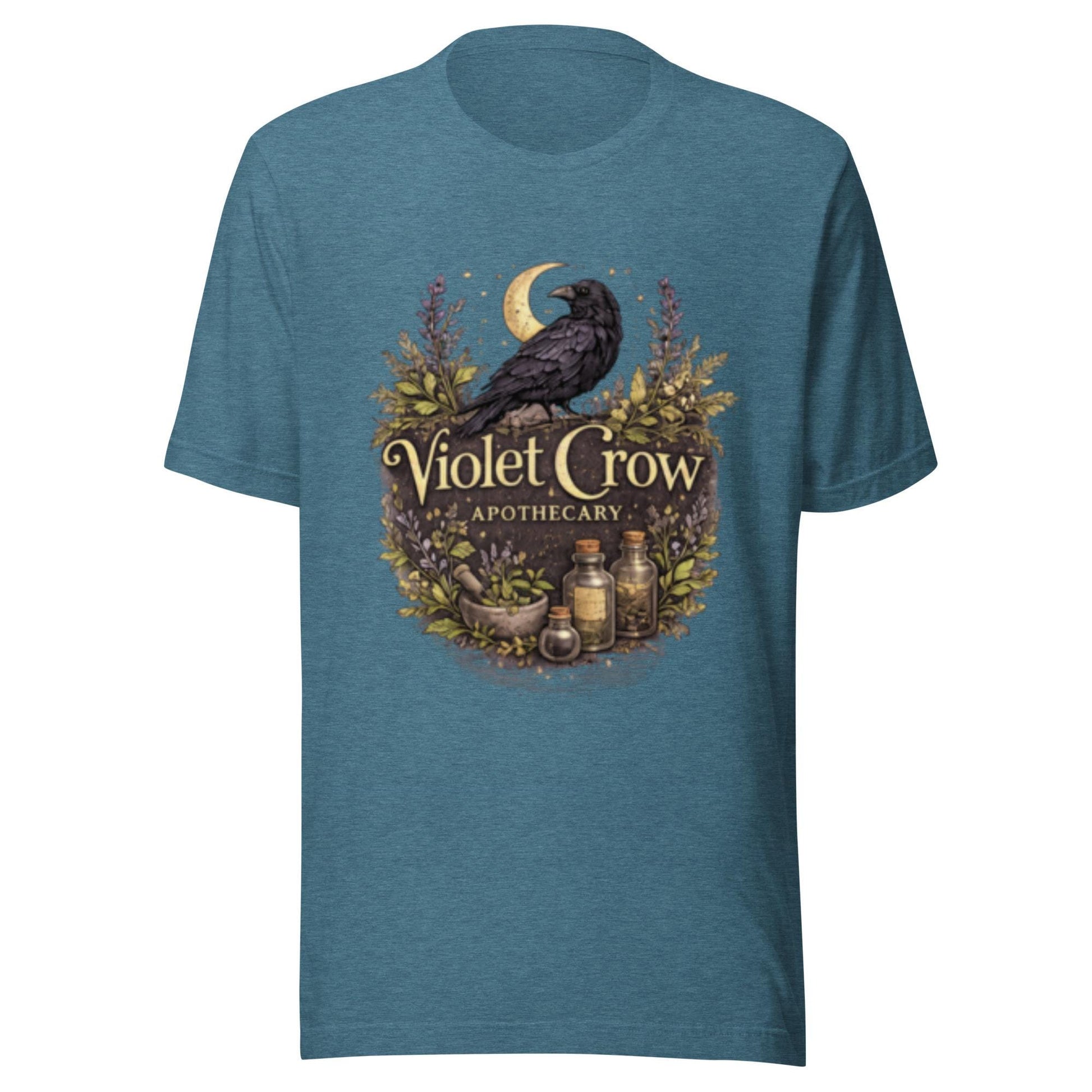 Violet Crow Apothecary Signature Tee - Botanical Crow Design
