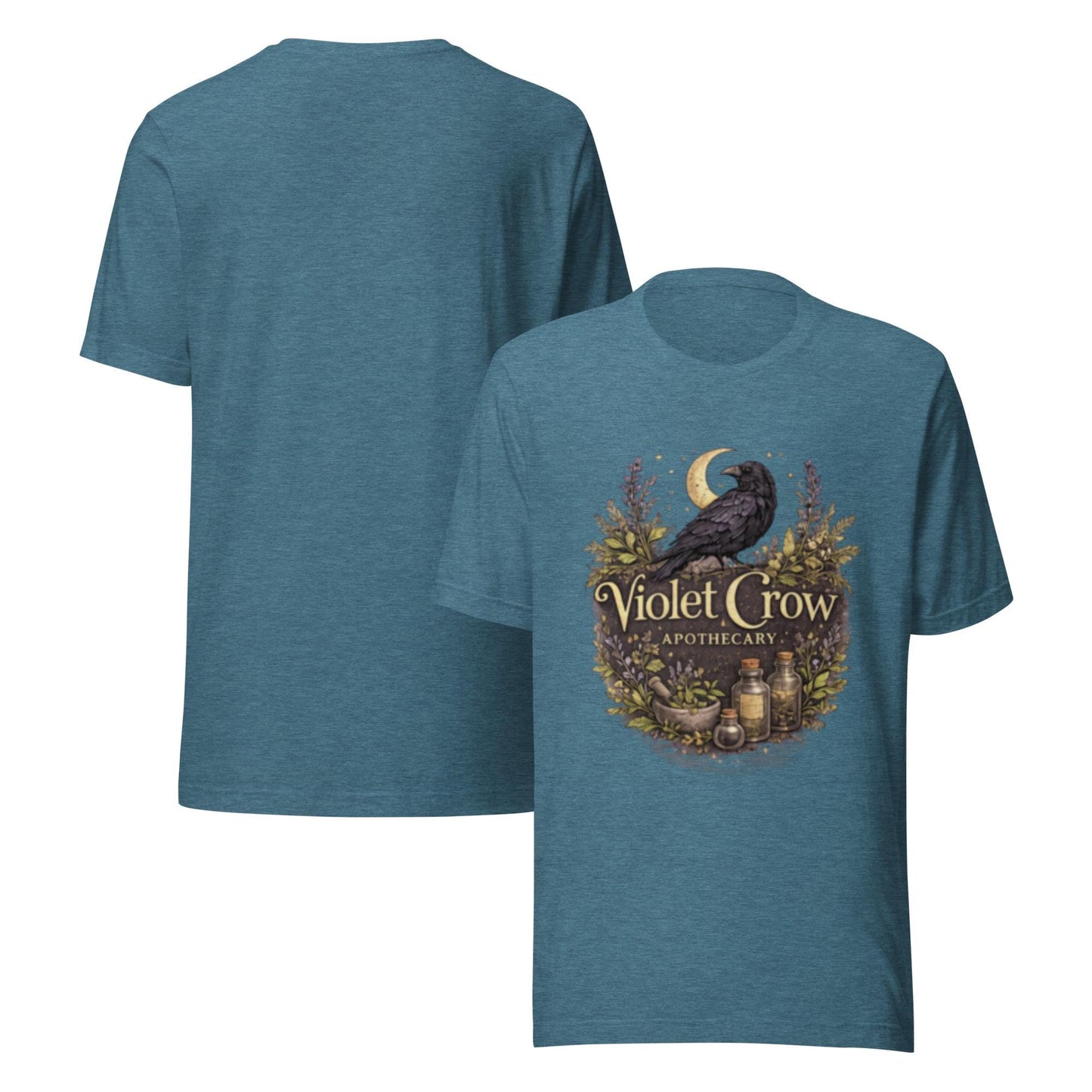 Violet Crow Apothecary Signature Tee - Botanical Crow Design