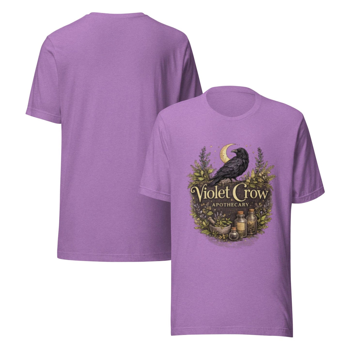 Violet Crow Apothecary Signature Tee - Botanical Crow Design
