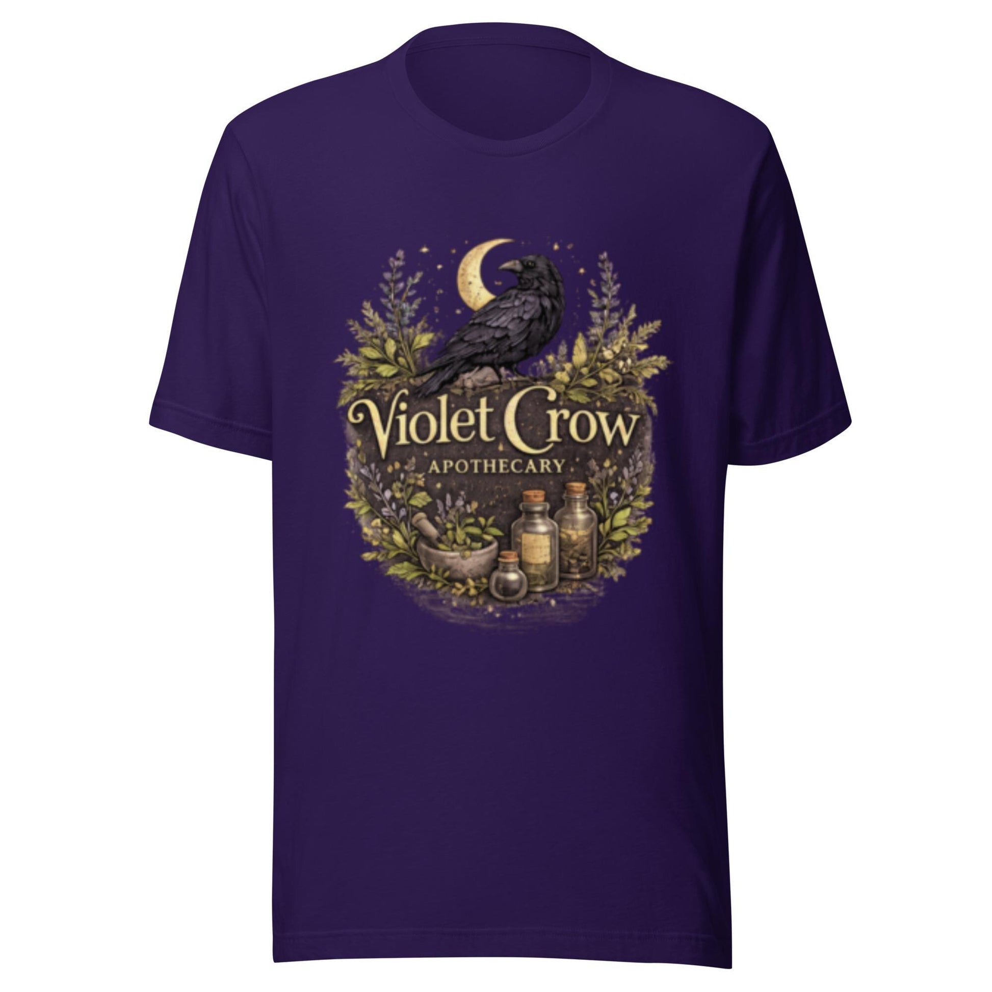Violet Crow Apothecary Signature Tee - Botanical Crow Design