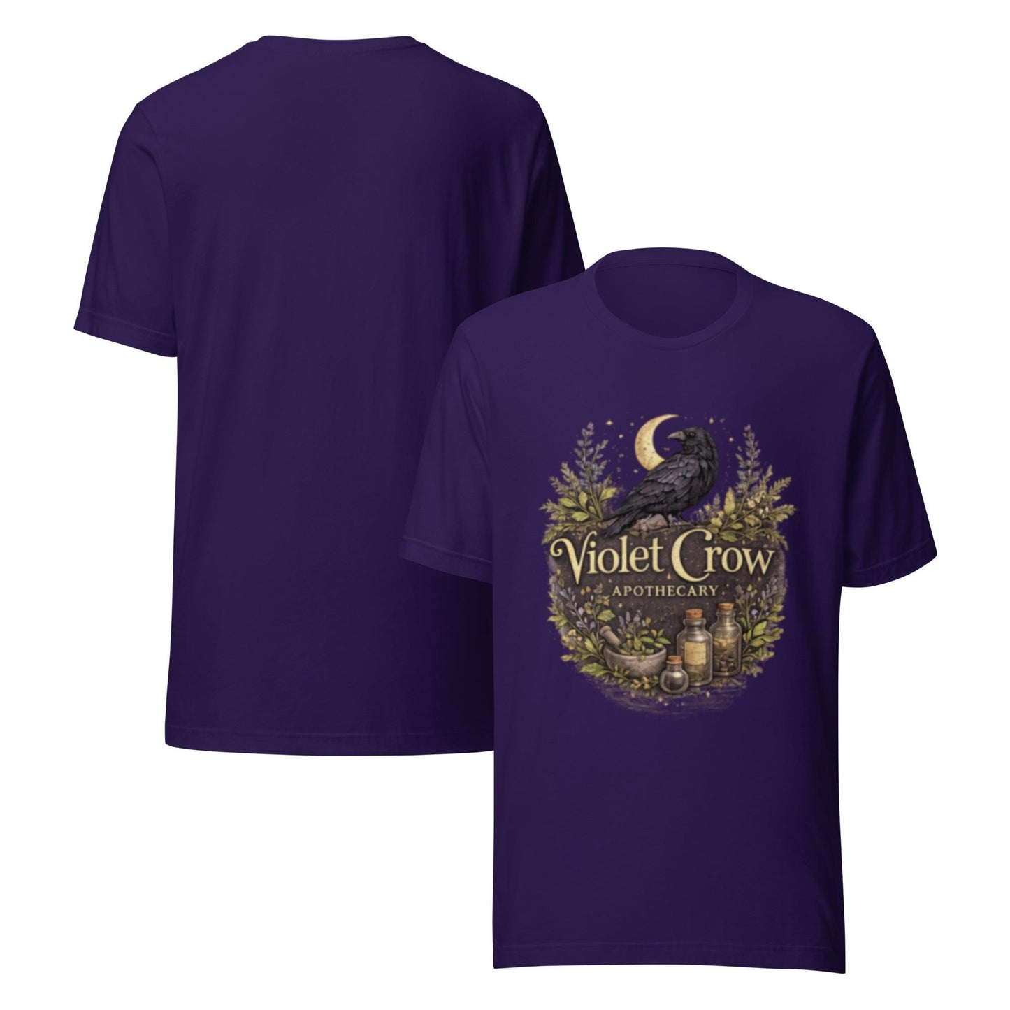 Violet Crow Apothecary Signature Tee - Botanical Crow Design