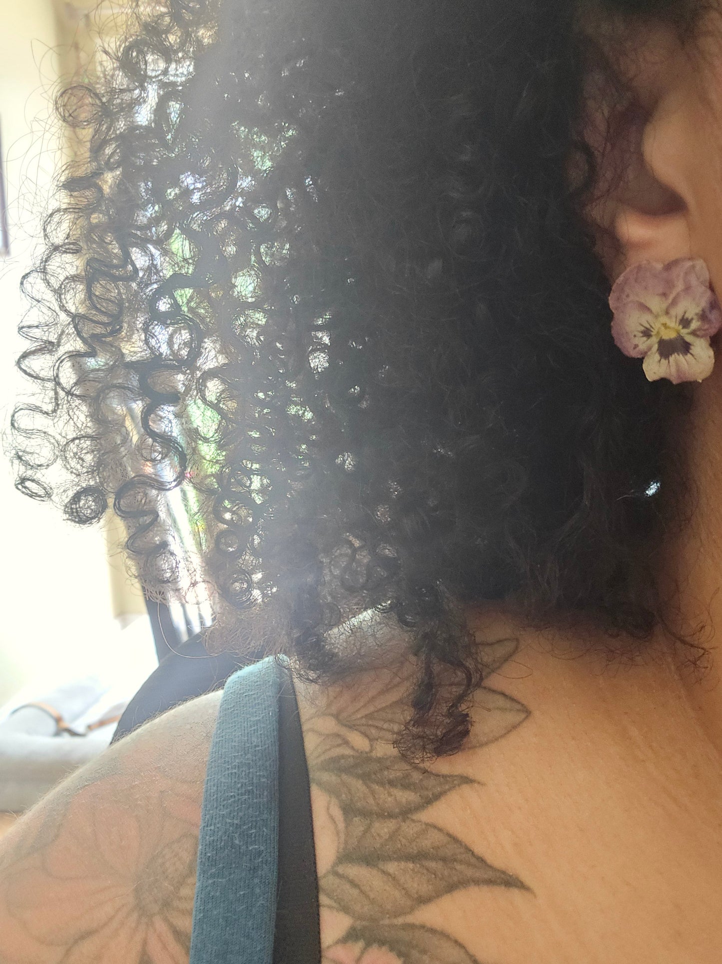 Real Pressed Pansy Flower Dangle Earrings – Two Tone, Botanical Resin Jewelry