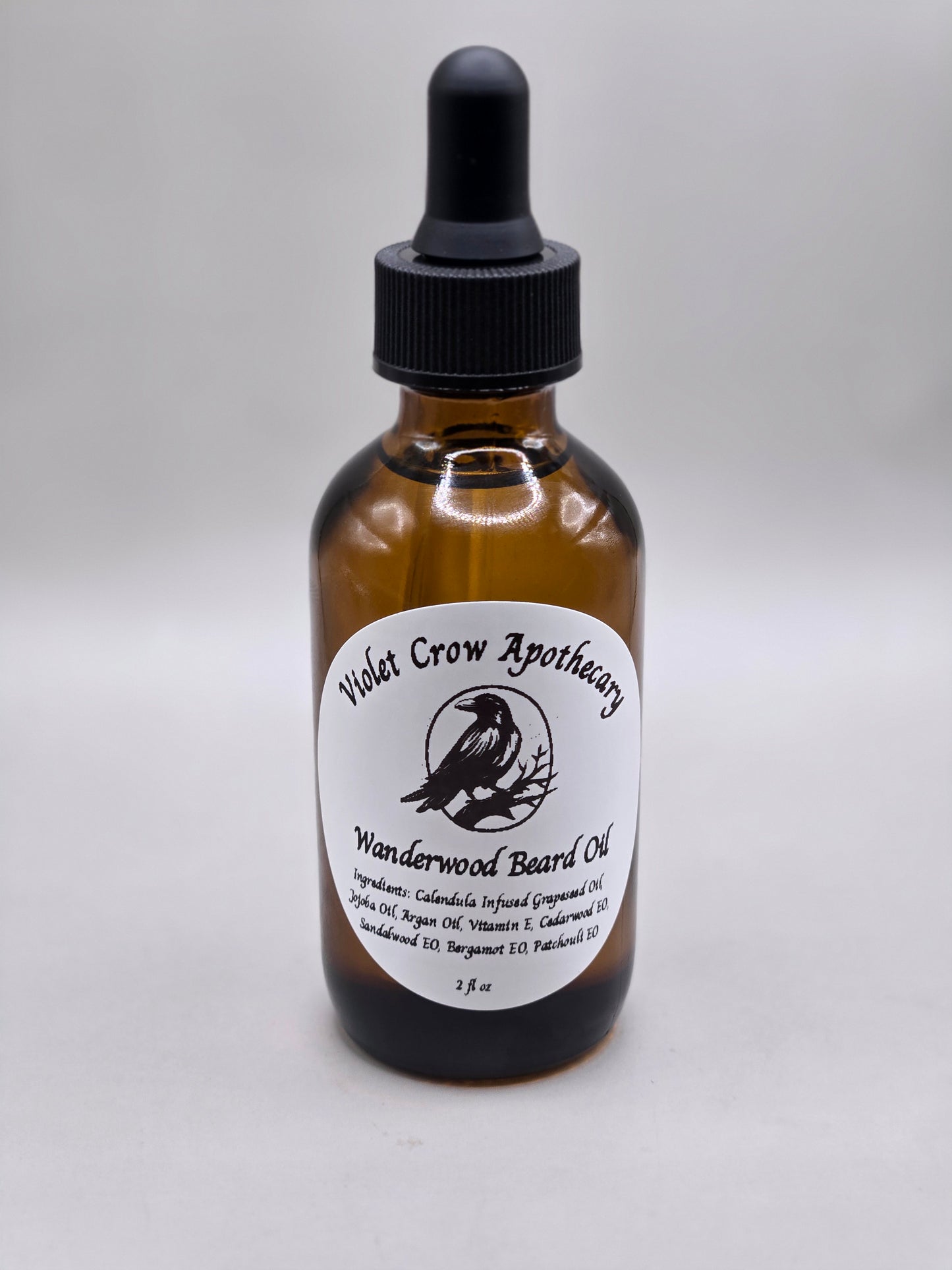 Wanderwood Beard Oil | Botanical Beard Conditioning Oil | Cedarwood, Sandalwood + Patchouli