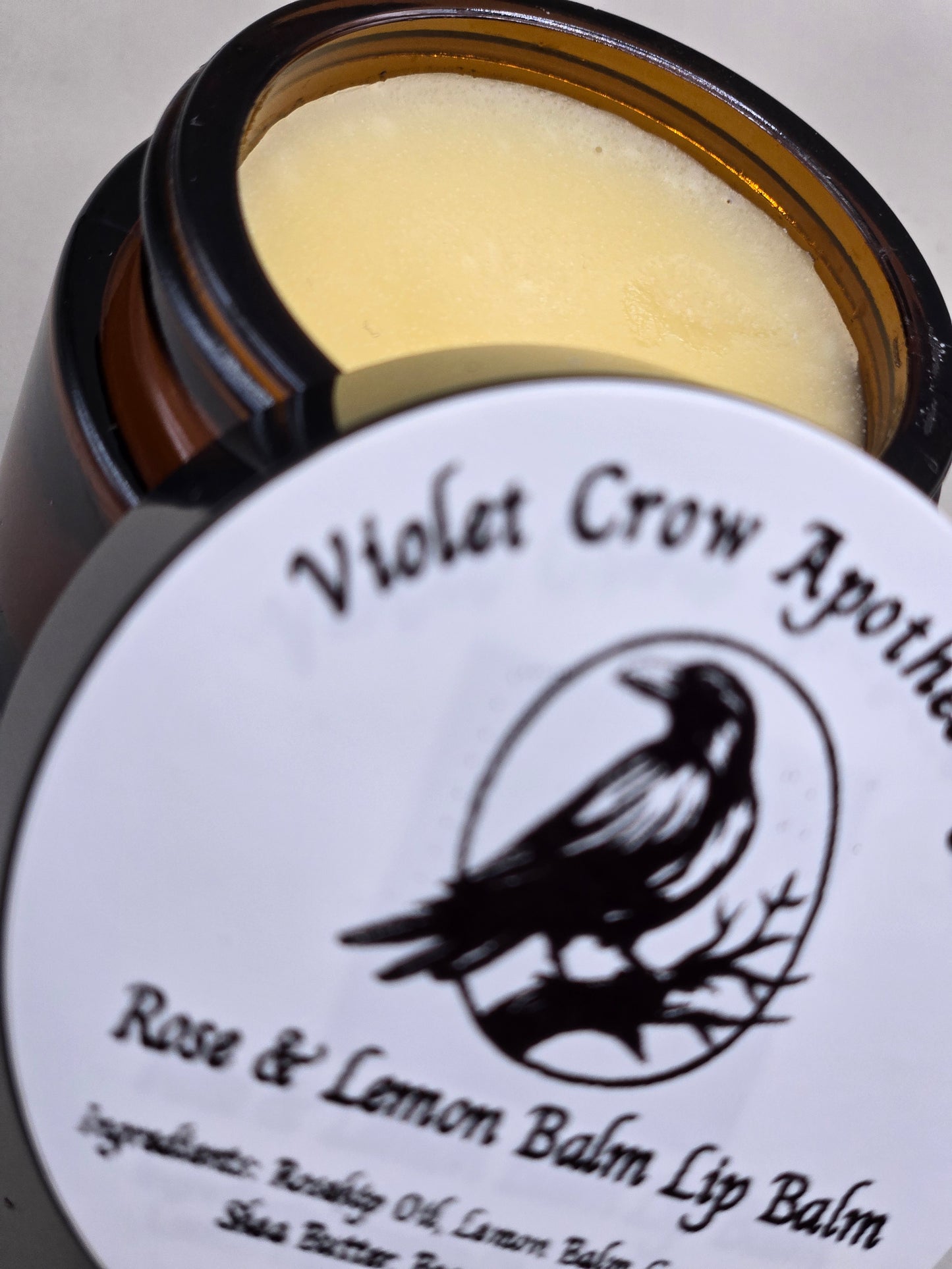 Nourishing Lip Balm | Rose & Lemon Balm Herbal Moisturizer for Dry, Chapped Lips