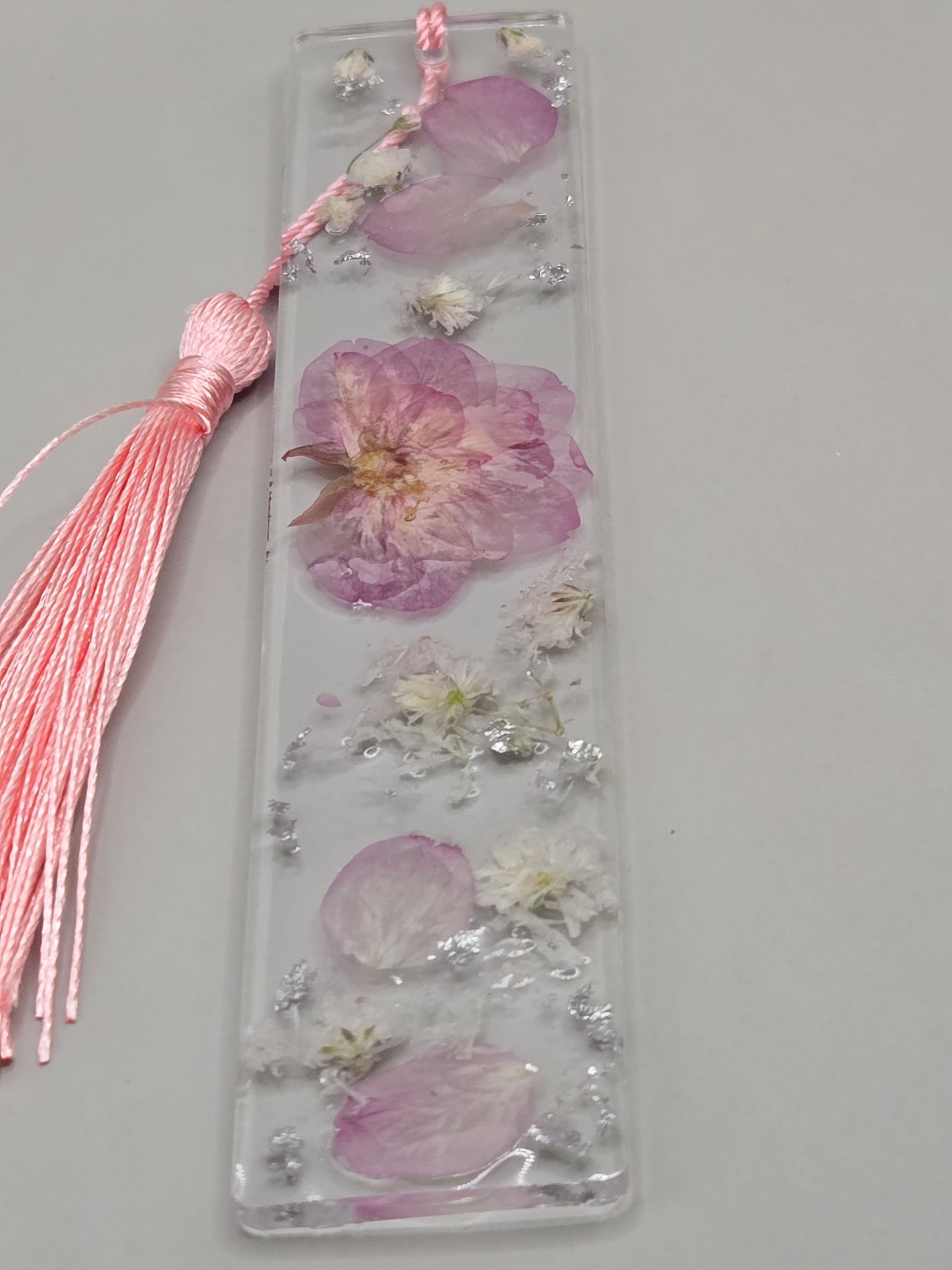 Pressed Flower Resin Bookmark – Handmade Botanical Gift